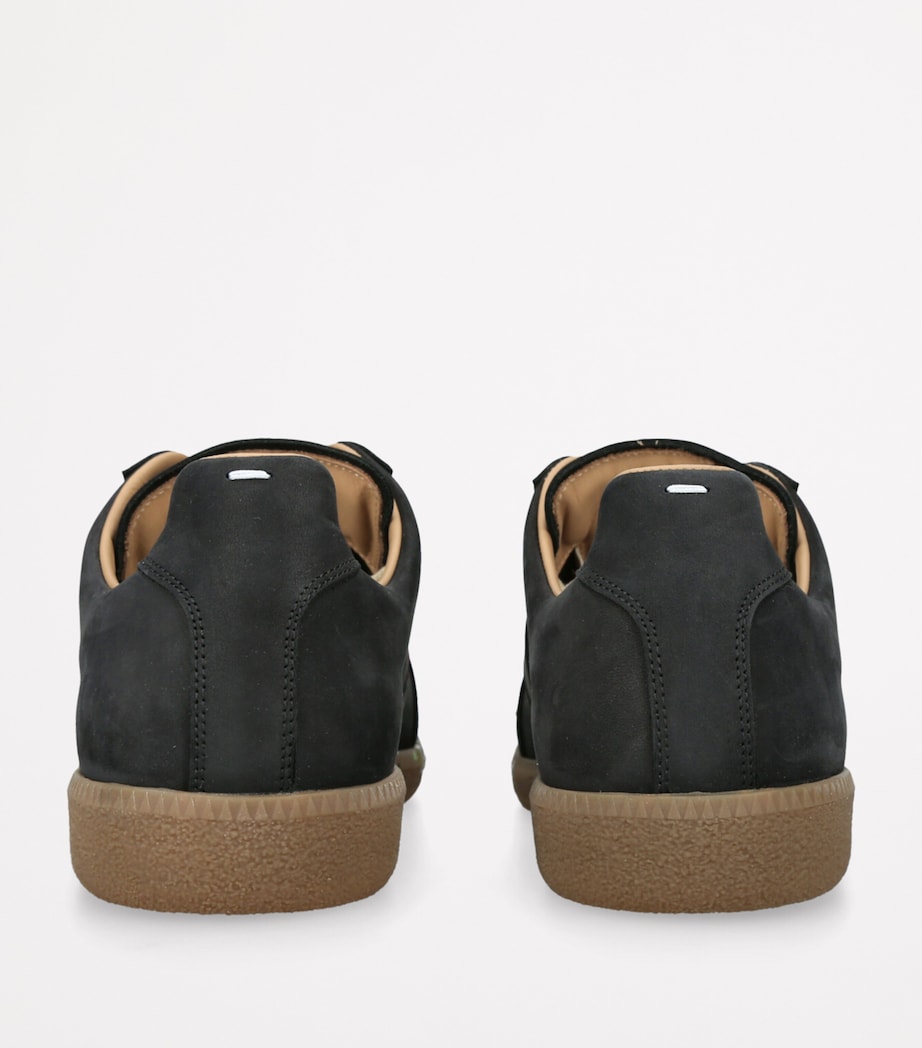 Maison Margiela Leather Paint-Detail Replica Sneakers Green Comb Image 2