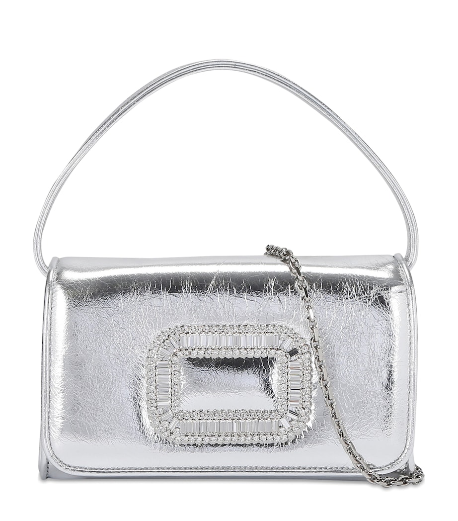 Micro Metallic Pilgrim Top-Handle Bag SILVER Image 1