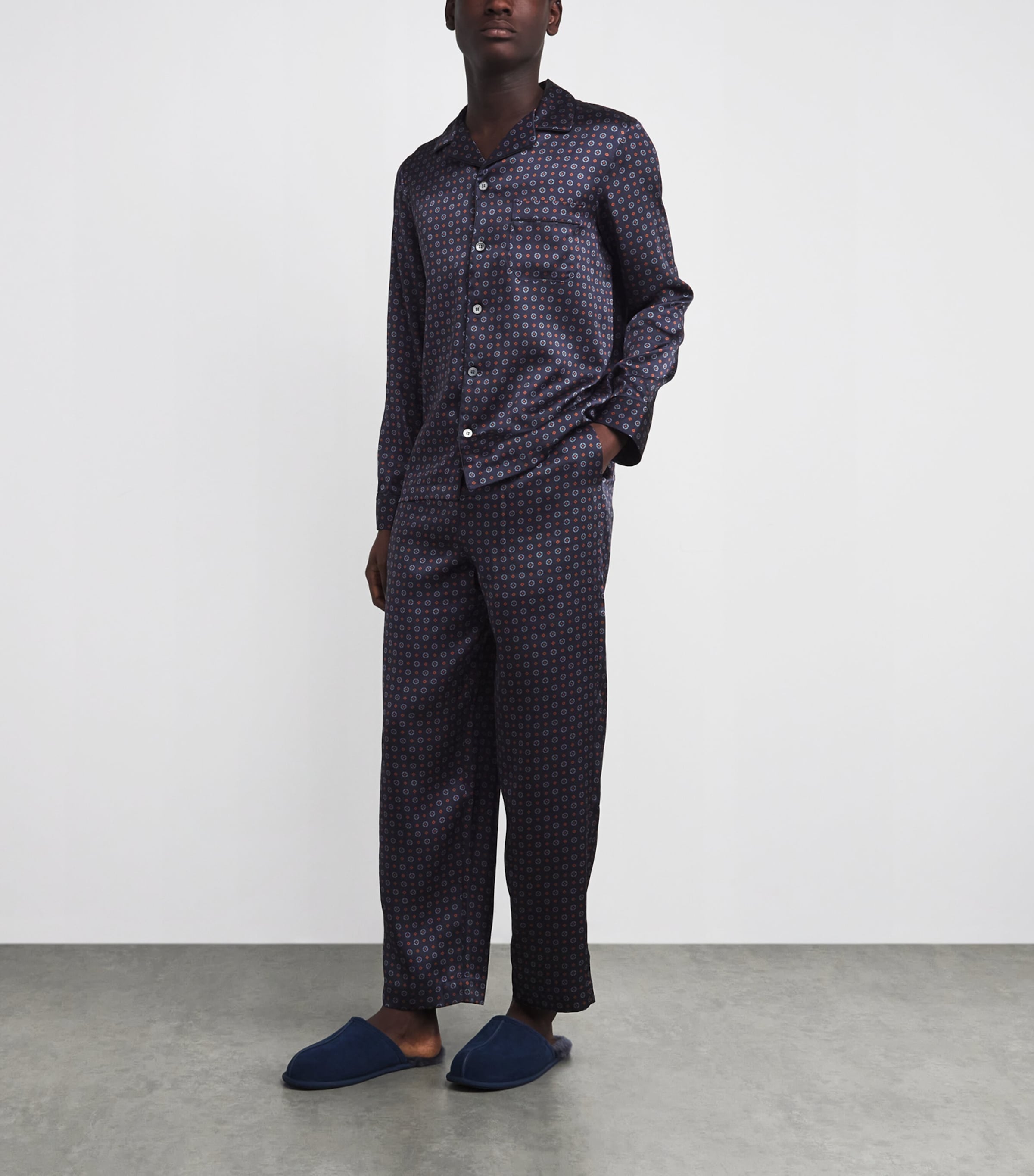 Silk Geometric Brindisi Pyjama Set 127NAV Image 2