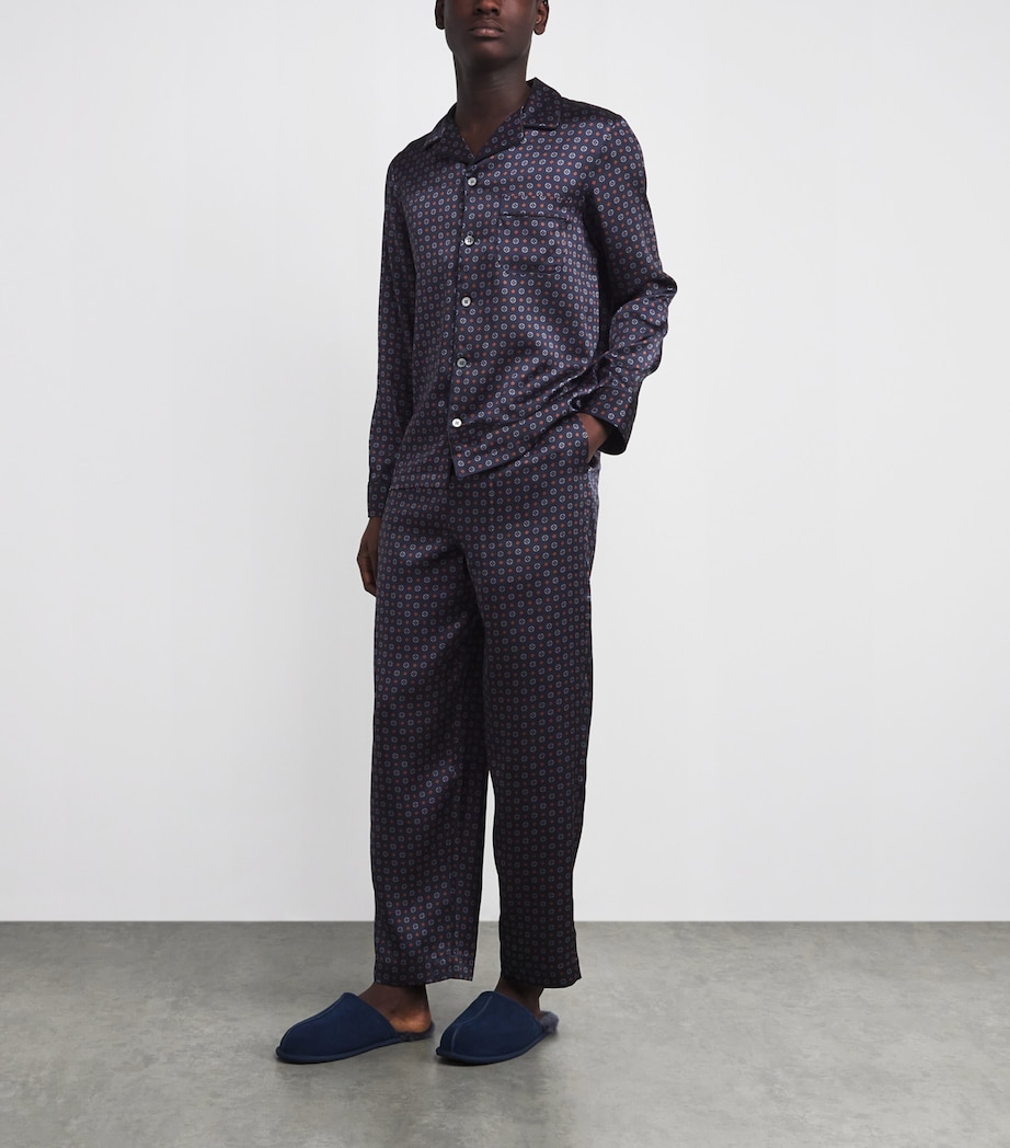 Silk Geometric Brindisi Pyjama Set 127NAV Image 2