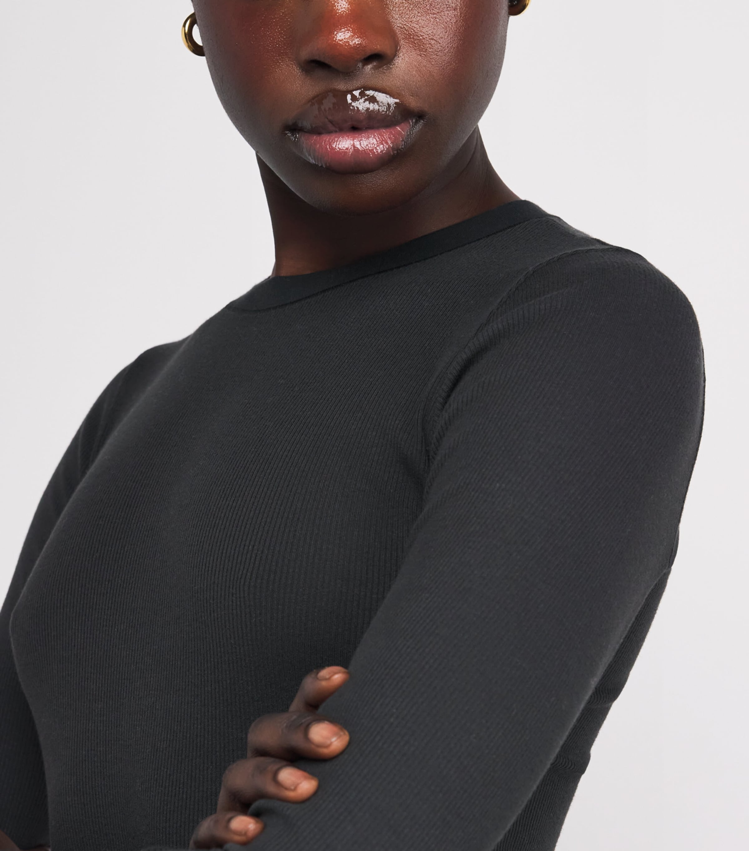 Cotton-Blend Long-Sleeve T-Shirt SOOT Image 6