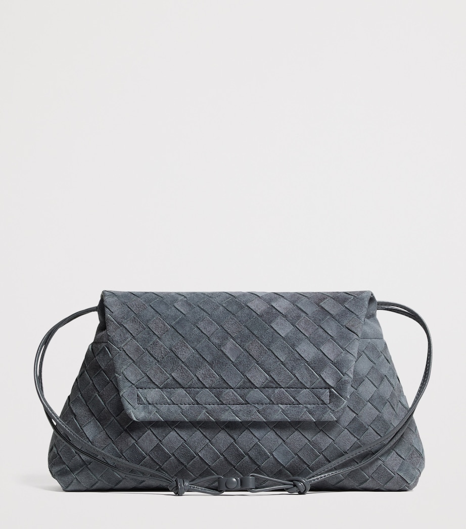 Bottega Veneta Suede Intrecciato Giorno Shoulder Bag Image 5