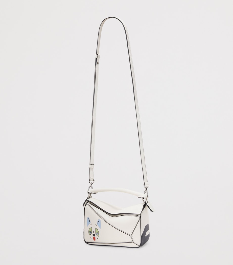 x Louis Wain Mini Leather Puzzle Top-Handle Bag SOFT WHITE Image 5