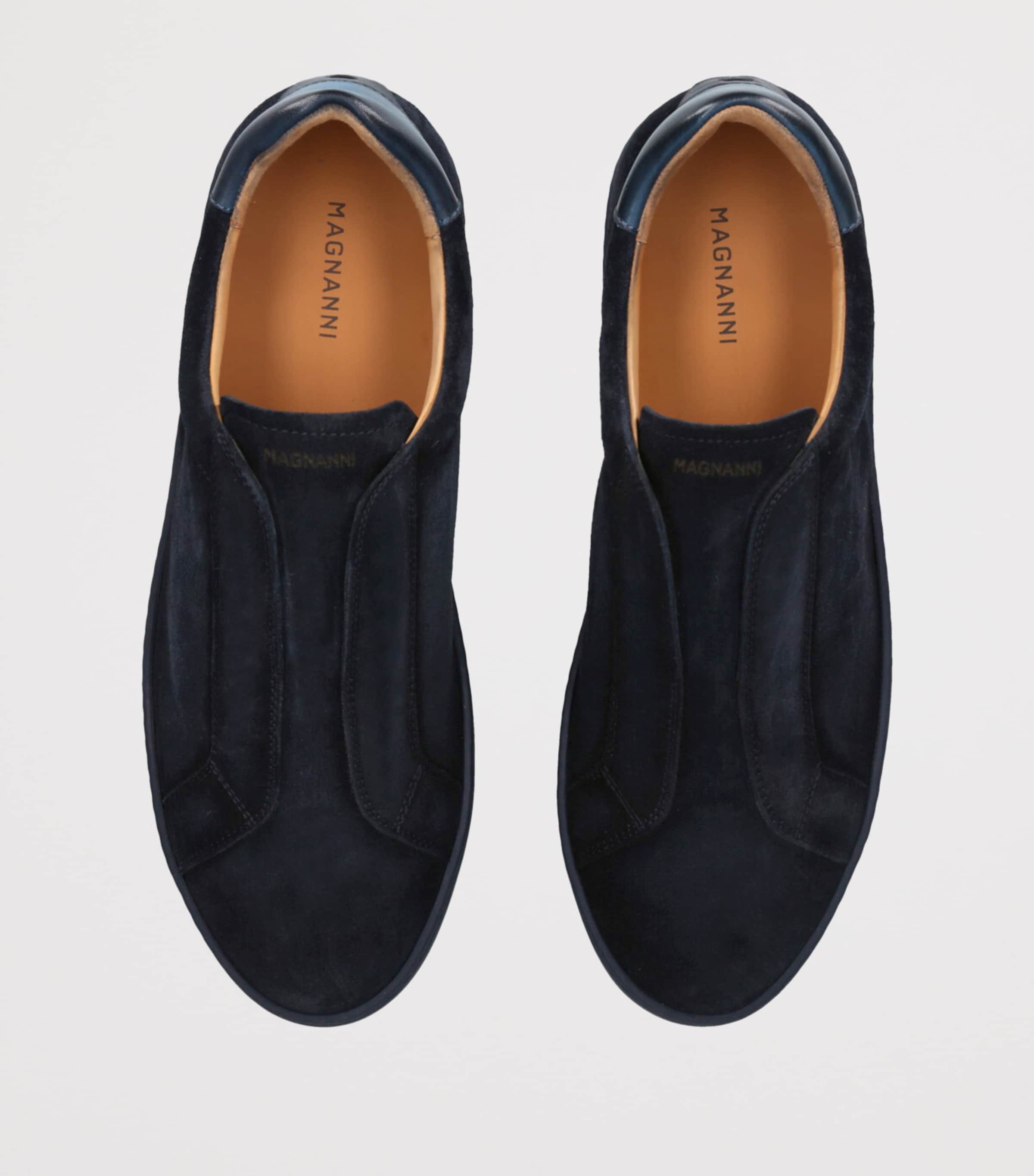 Leather Slip-On Sneakers NAVY Image 4