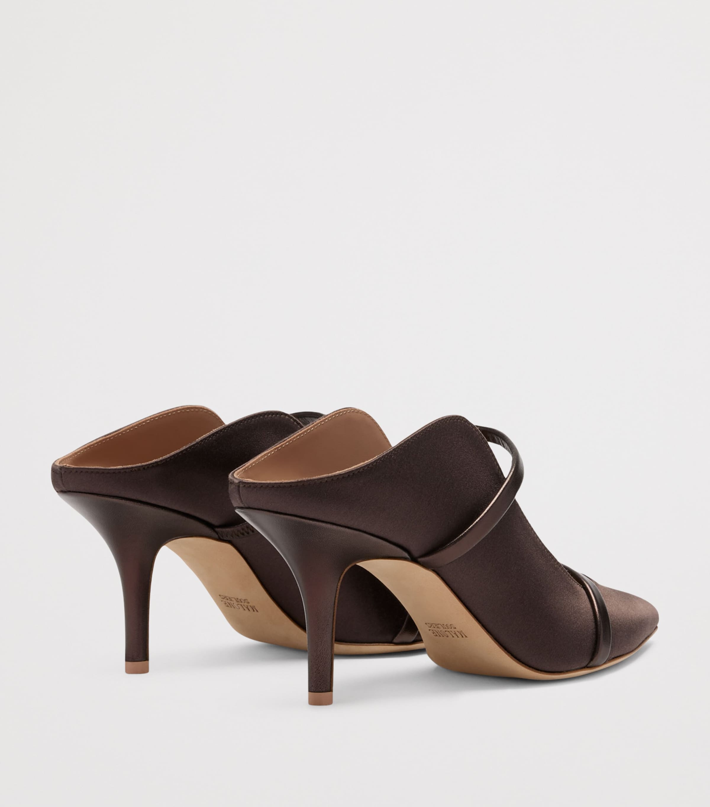 Malone Souliers Satin Maureen Mules 70 Tobacco Image 4