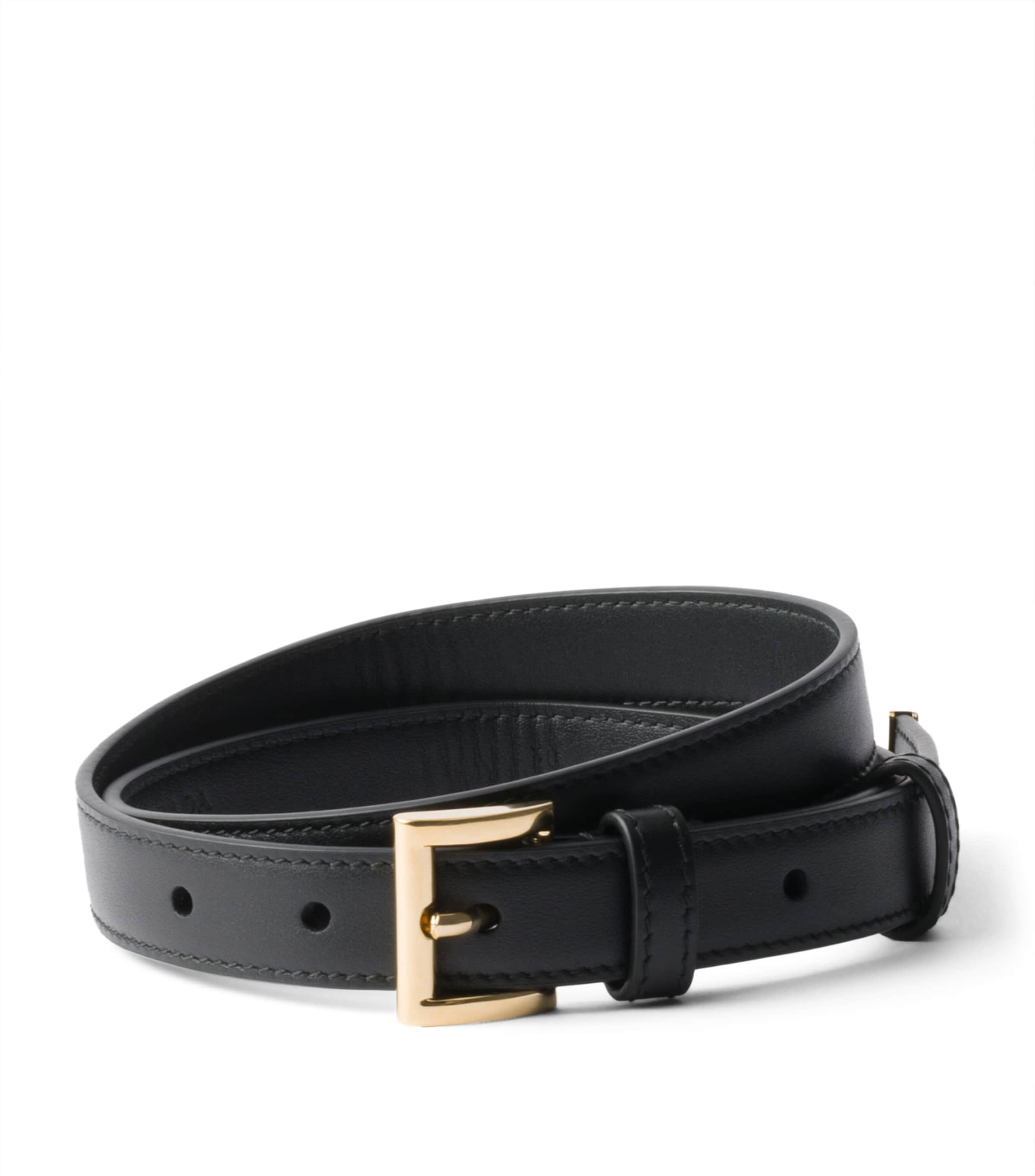 Prada Leather Triangle Belt | Harrods UK