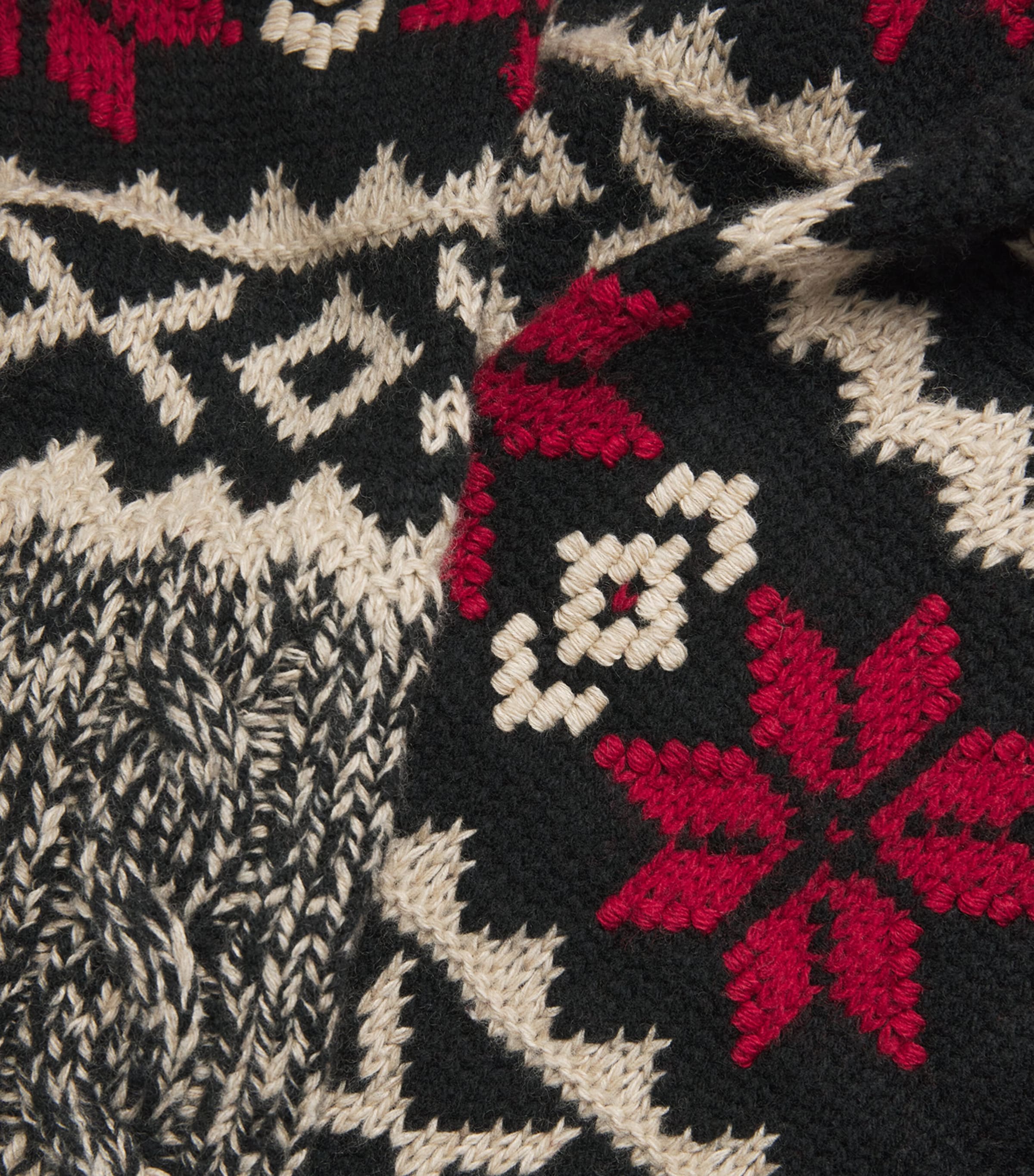 Wool Snowflake Rollneck Sweater GREY Image 5