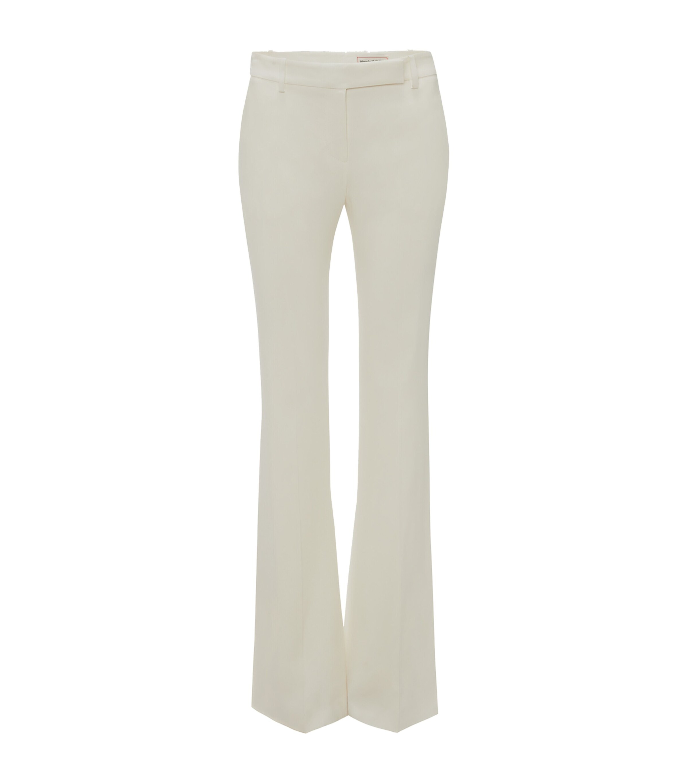 Alexander Mcqueen Narrow Bootcut Trousers In White