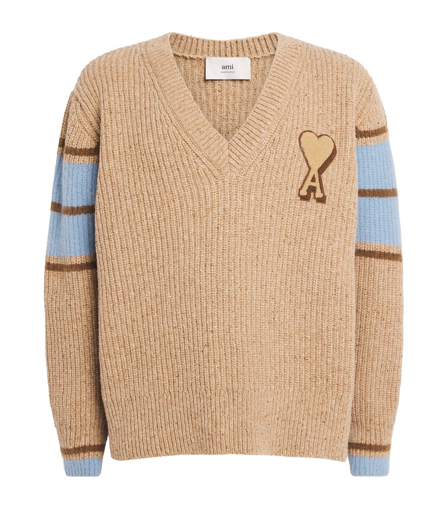 Wool-Blend College Sweater 280 - CAMEL Image 1