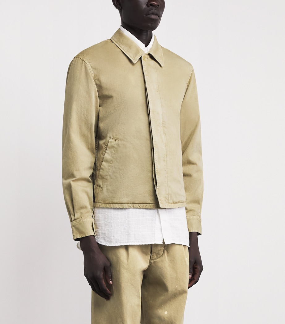 Auralee Mens Cotton Garment-Dyed Jacket Beige Image 4