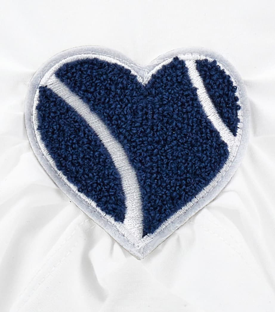 Heart Applique T-Shirt (4-12 Years) BIANCO + BLU Image 3