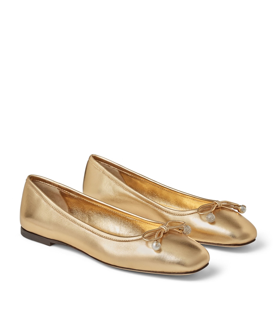 Elme Leather Ballet Flats GOLD Image 4