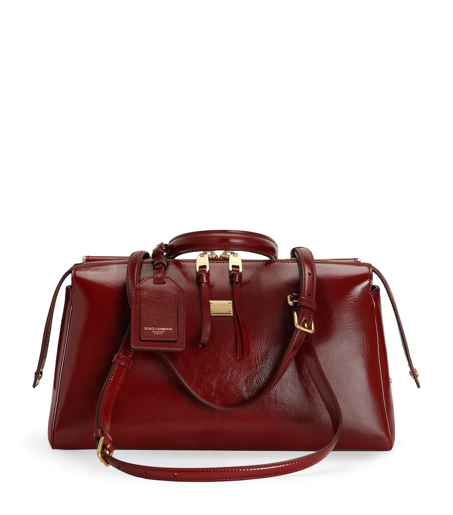 Dolce&Gabbana Medium Calfskin Vittoria Top-Handle Bag Tono Ross Image 1
