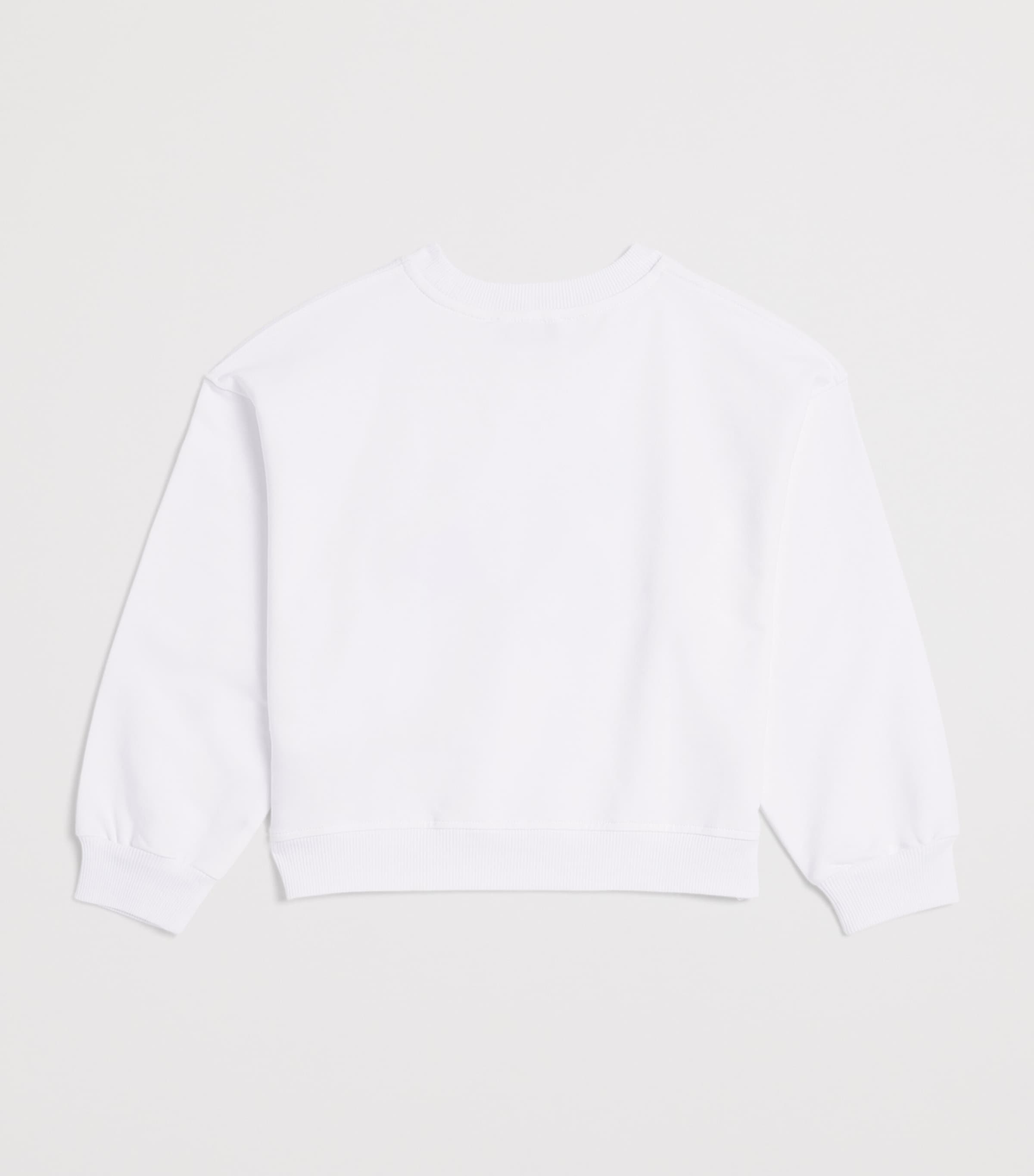 Monnalisa x Disney Stretch-Cotton Moana Sweatshirt (2-12 Years) Bianco Image 2