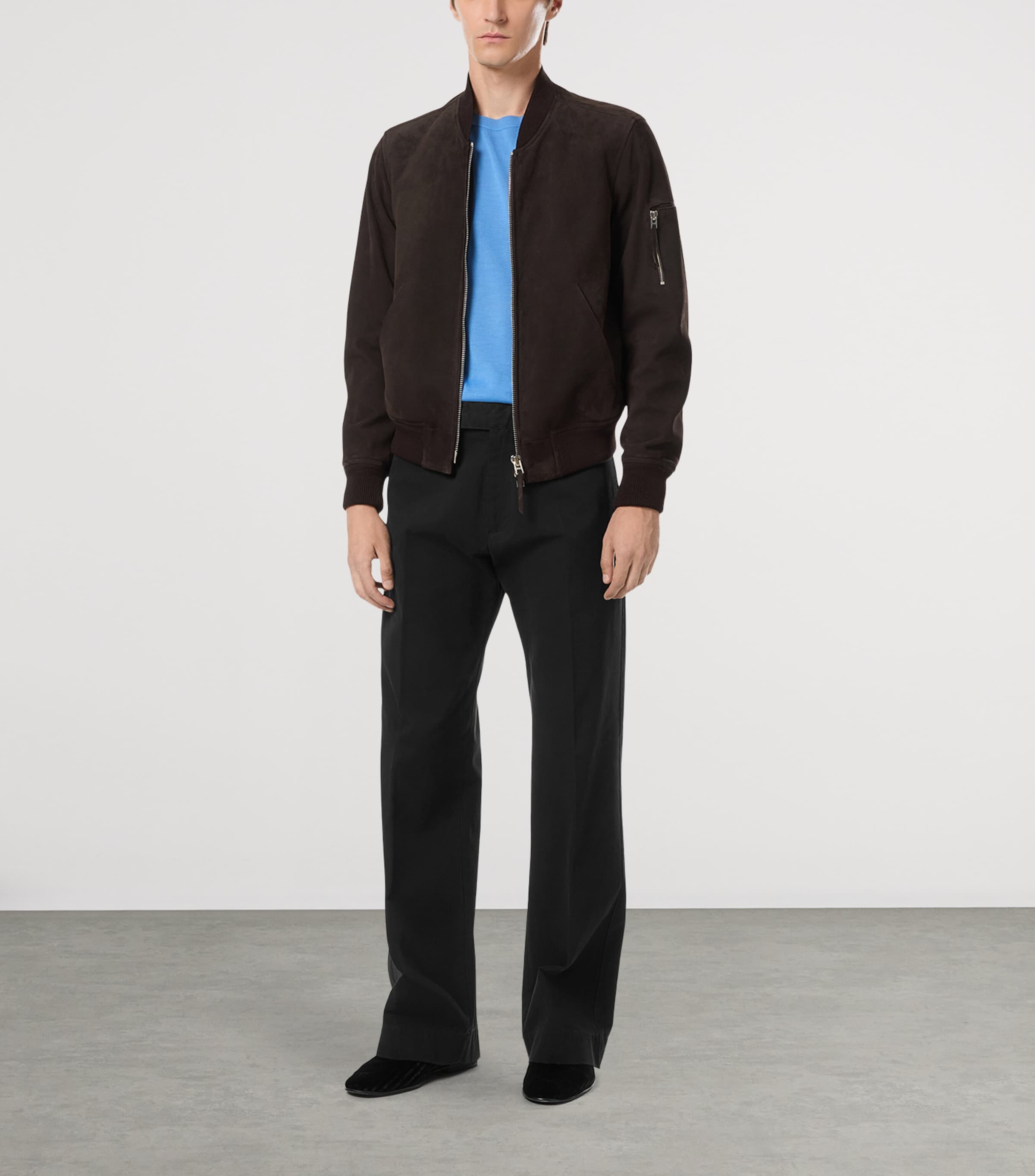 Leather Bomber Jacket ECJ Image 4