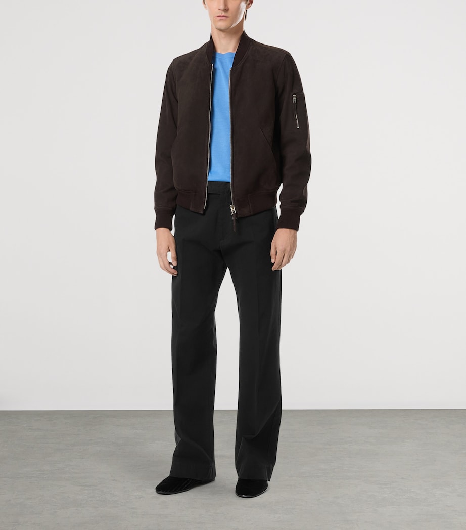 Leather Bomber Jacket ECJ Image 4