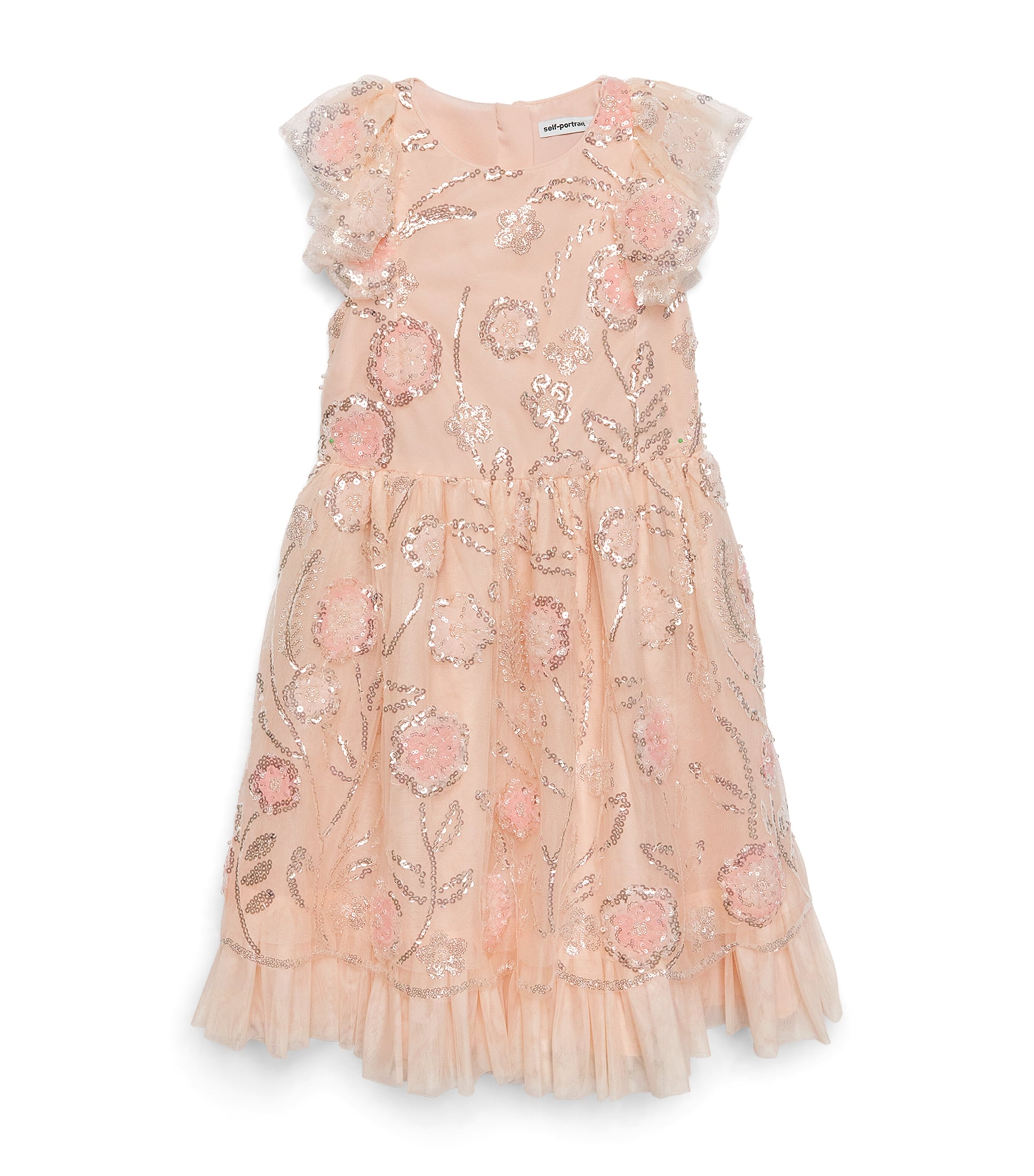 Self-Portrait Kids Sequin-Embellished Dress (3-12 Years) Pink Image 1