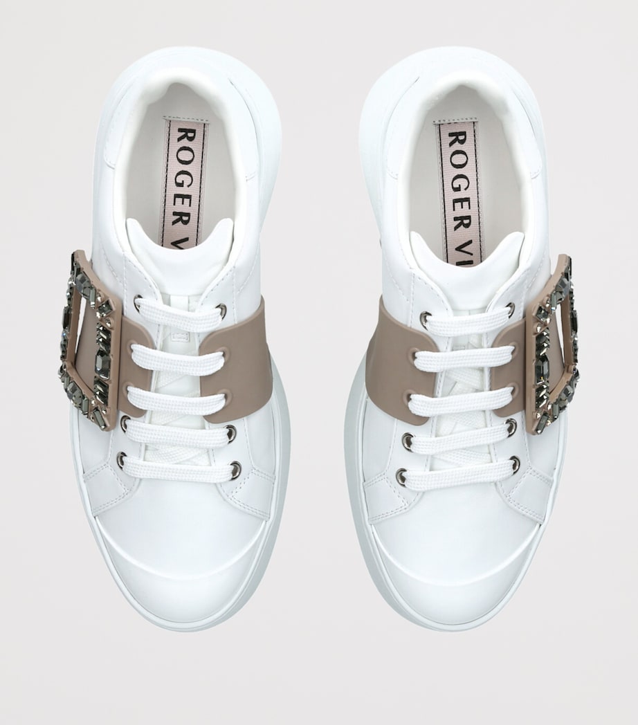 Leather Viv Skate Platform Sneakers CAMEL/COMB Image 4