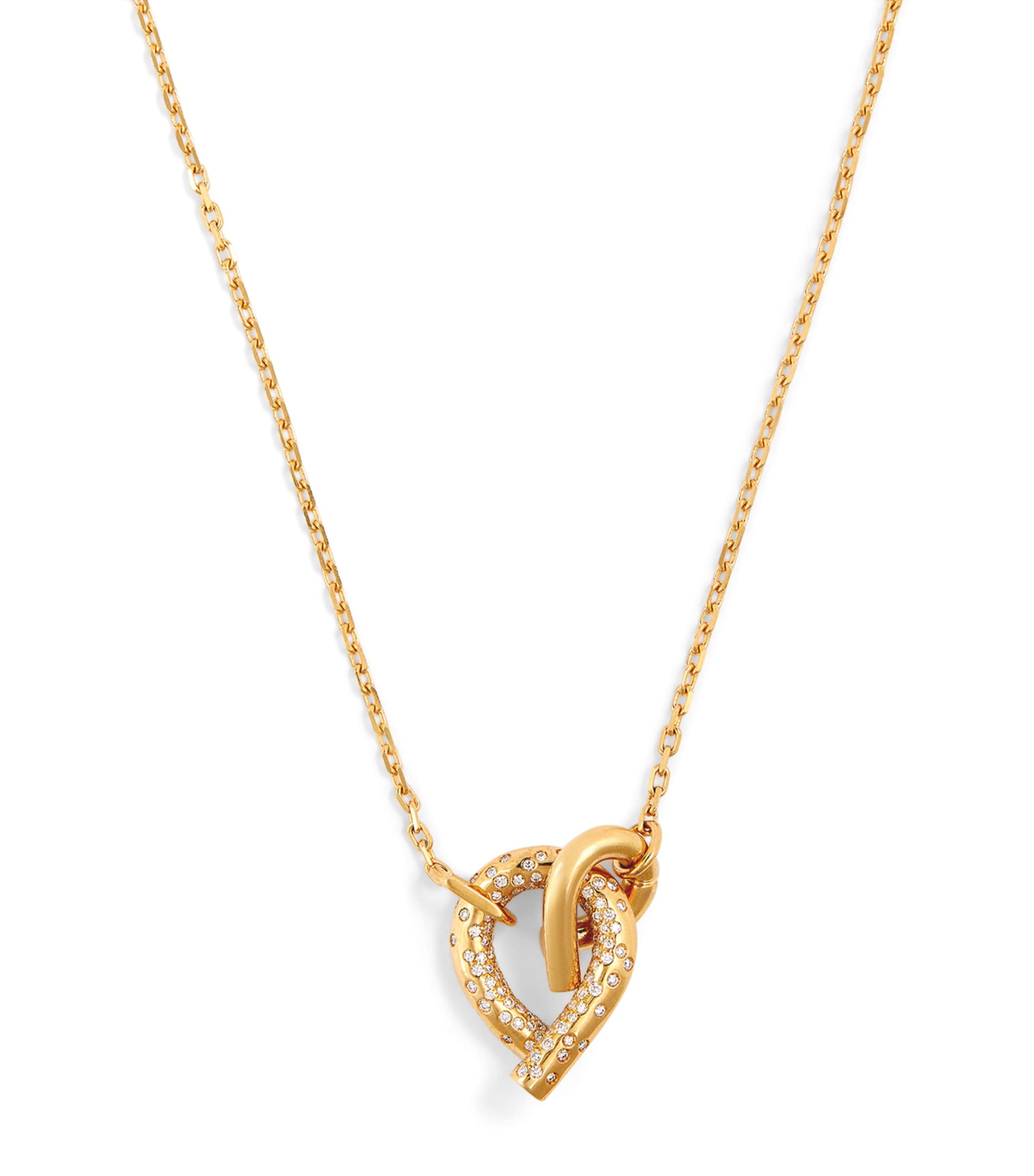 Shop Tabayer Yellow Gold And Diamond Oera Edition 03 Pendant Necklace