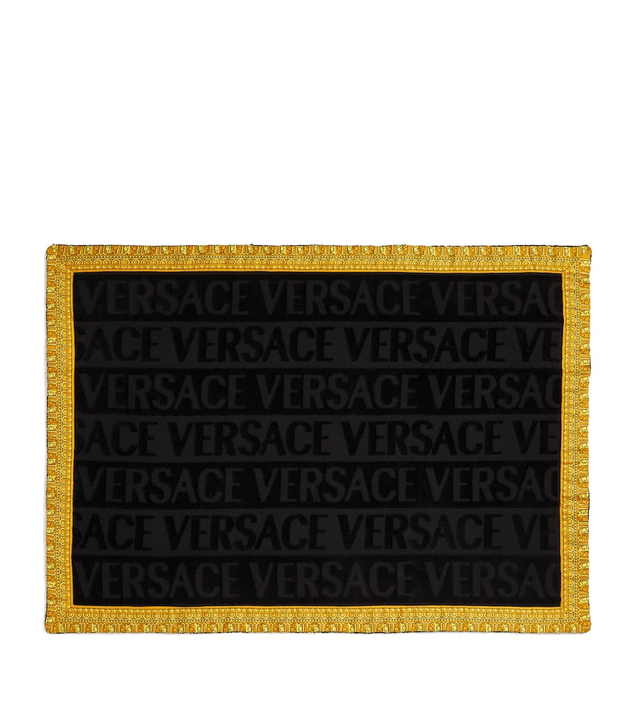 Versace Baroque Bath Mat (80cm x 60cm) Black Image 1