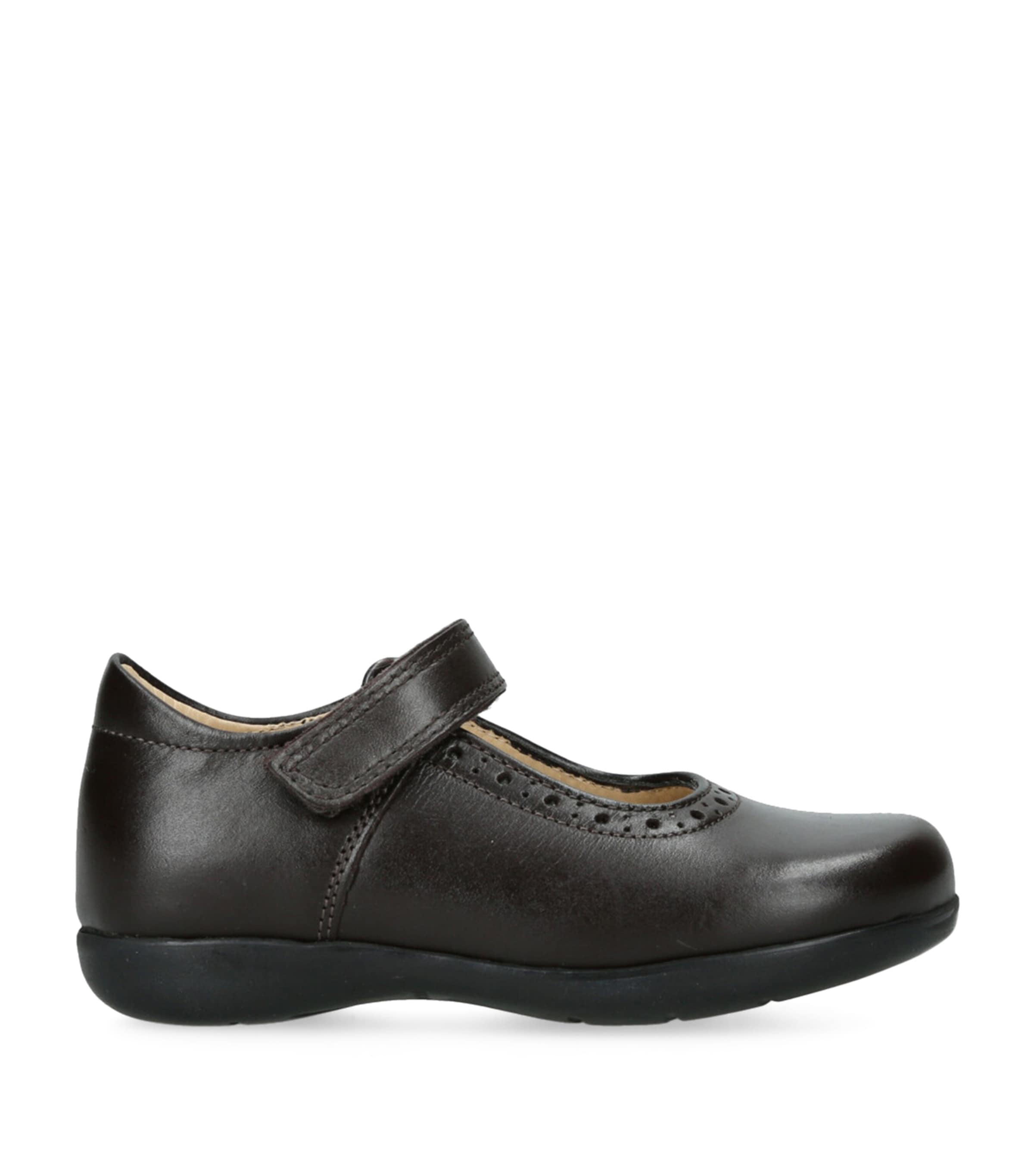 Leather Emma School Shoes DARK BROWN Image 1
