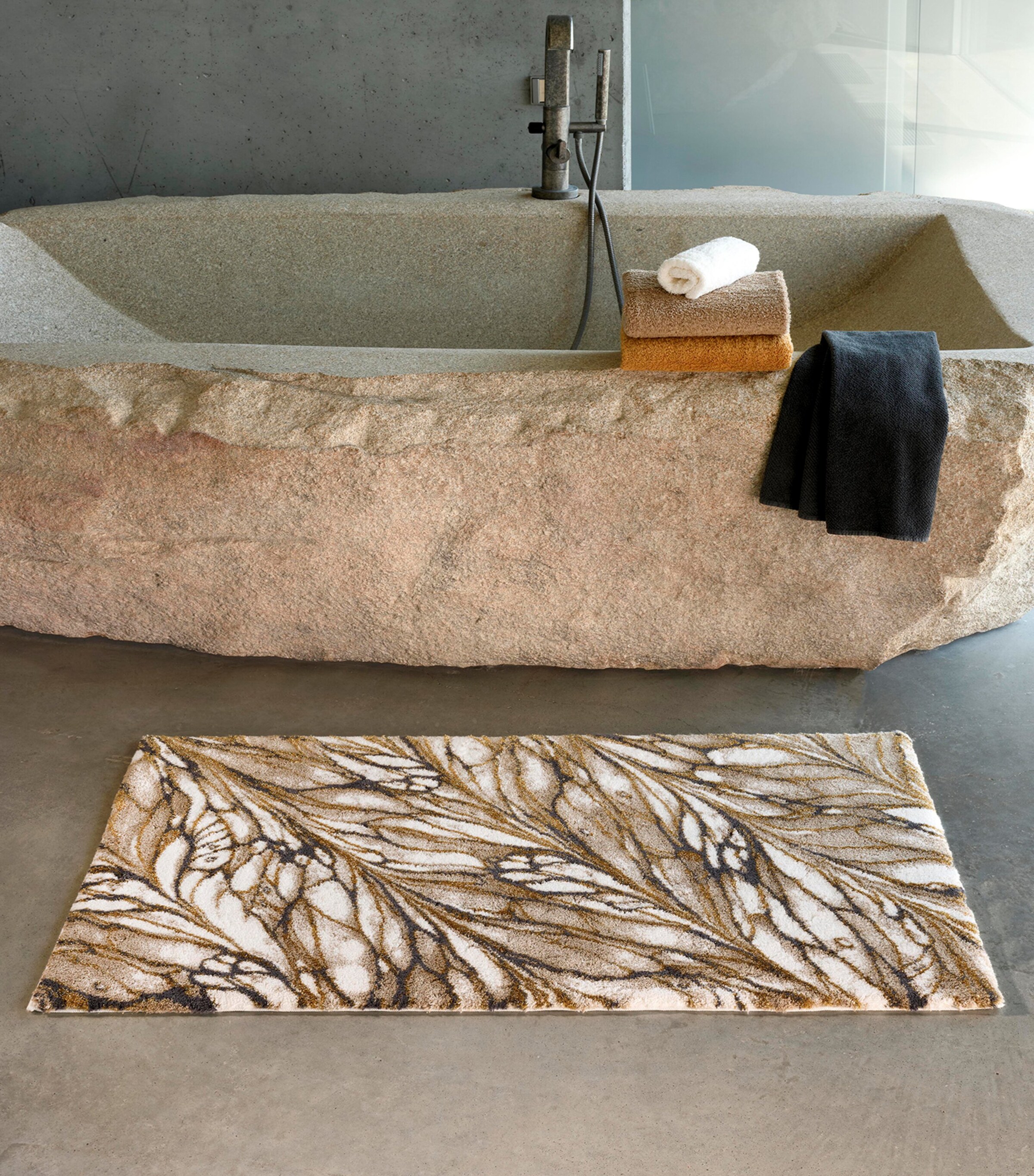 Abyss & Habidecor Diane Bath Mat (70cm x 120cm) Gold Image 5