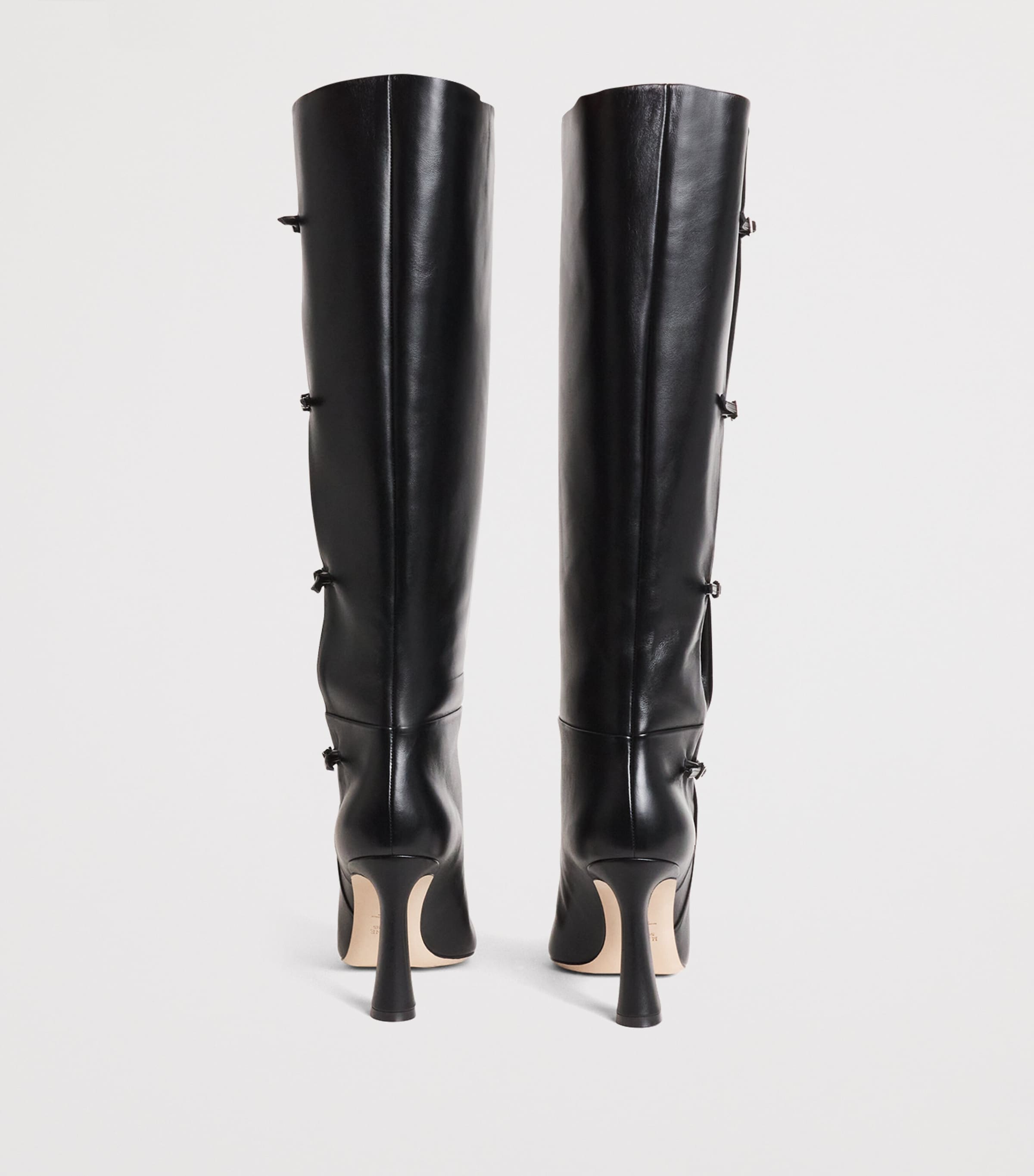 Leather Nolan Knee-High Boots 90 BLACK Image 4