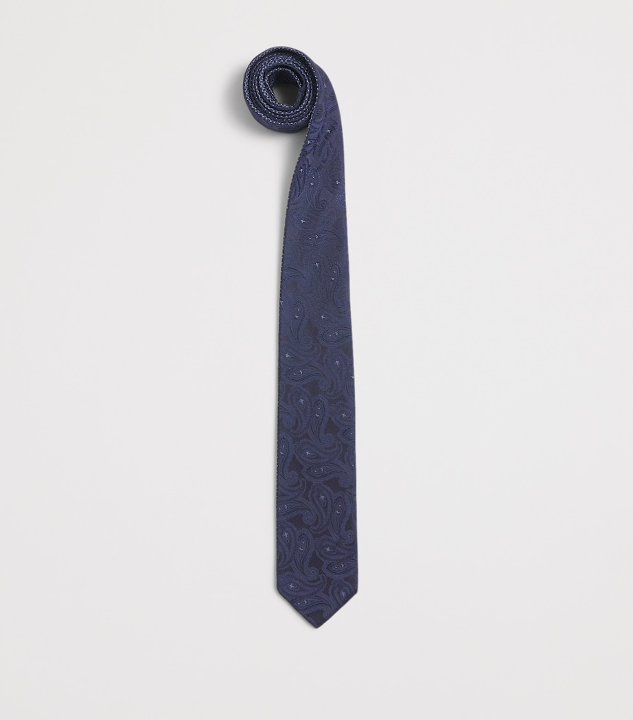 Corneliani Silk Jacquard Tie Blue Image 3