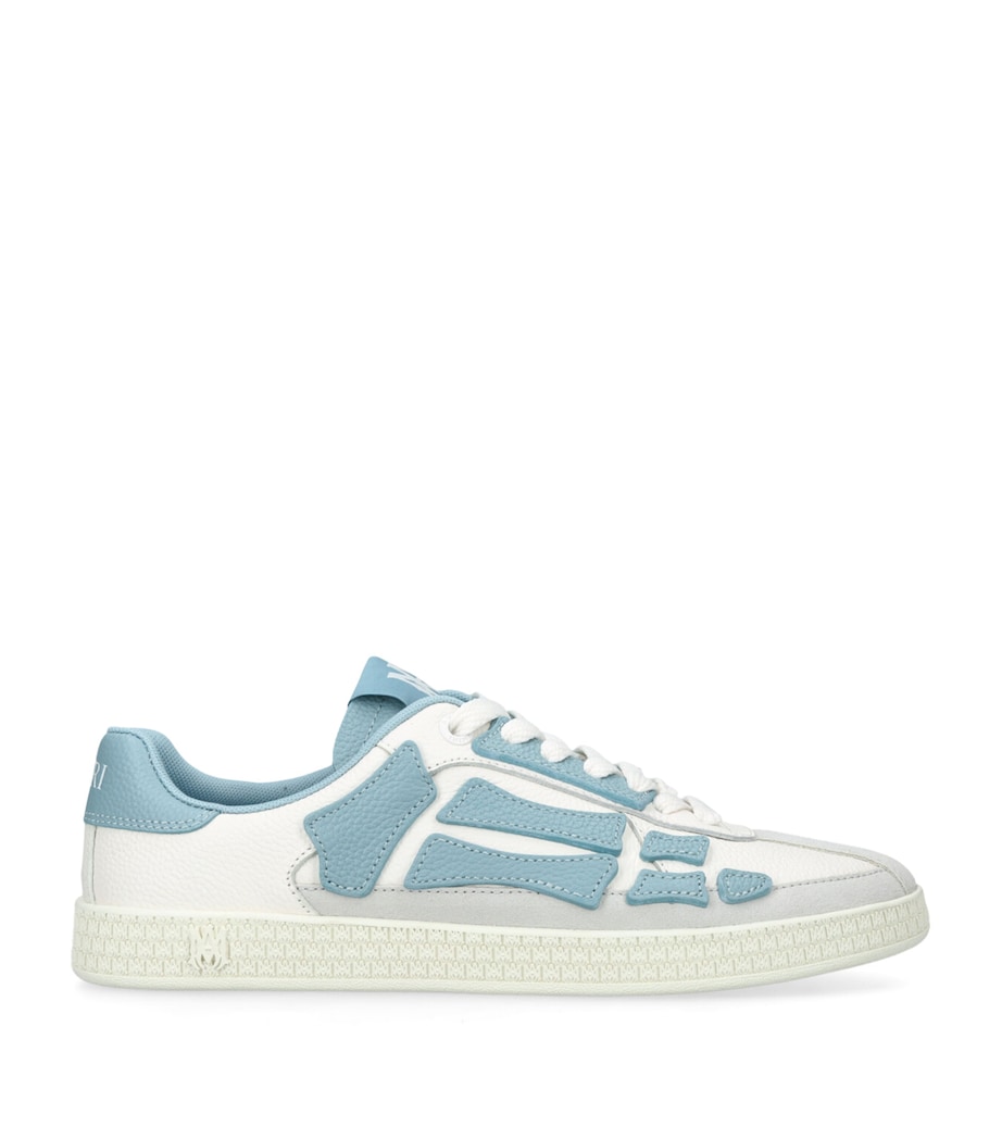 AMIRI Leather Pacific Bones Sneakers Pale Blue Image 1