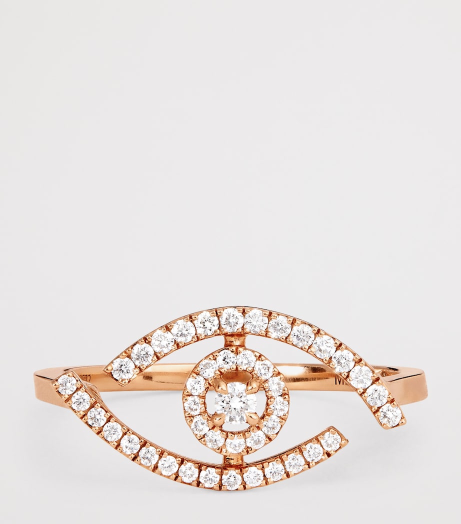 Messika Lucky Eye Pink Gold and Diamond Ring Pink Gold Image 4