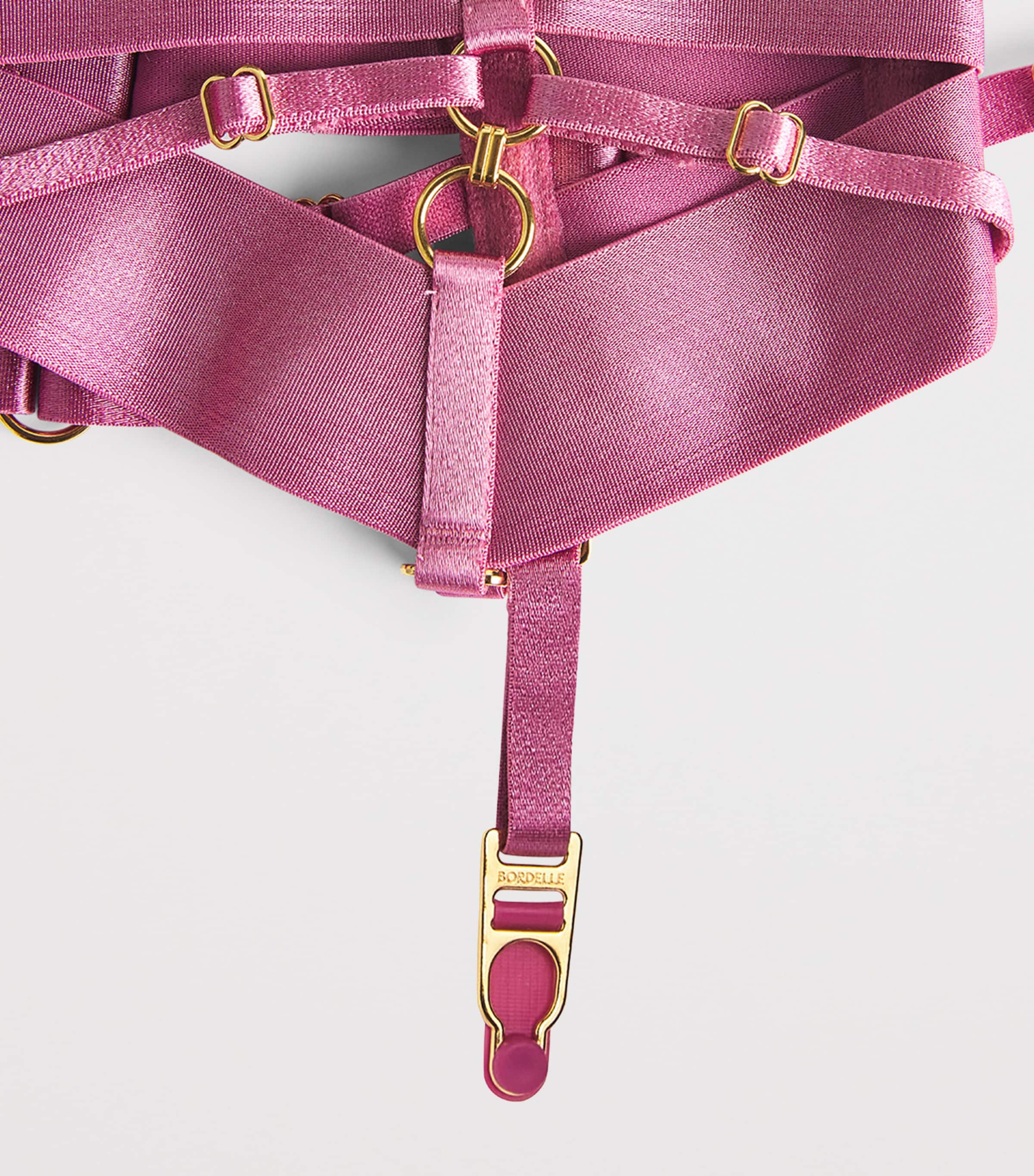 Bordelle Womens Zenna Suspender Belt Raspberry Image 4