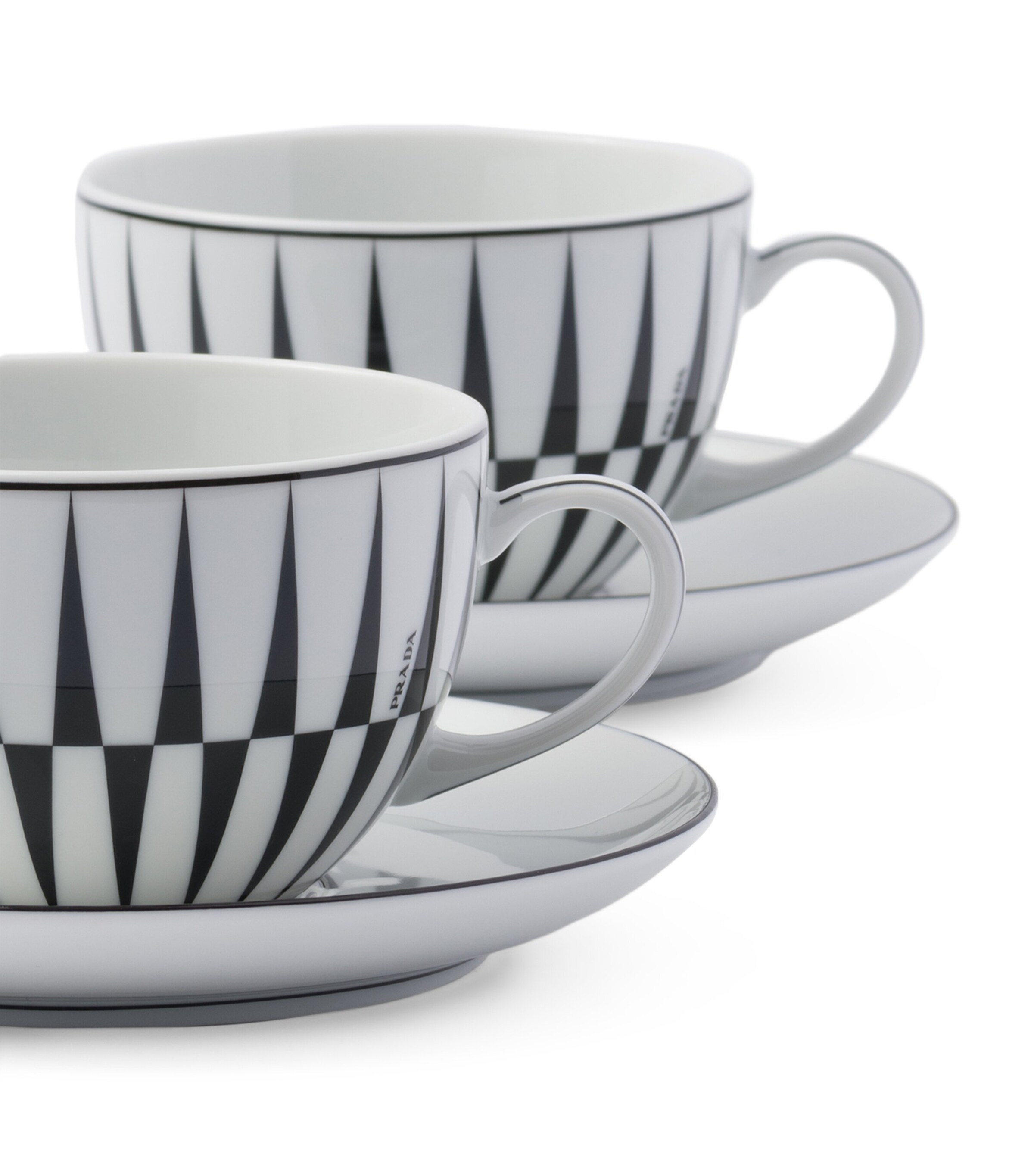 Prada Stripes Cappuccino Cup and Saucer (Set of 2) Image 4