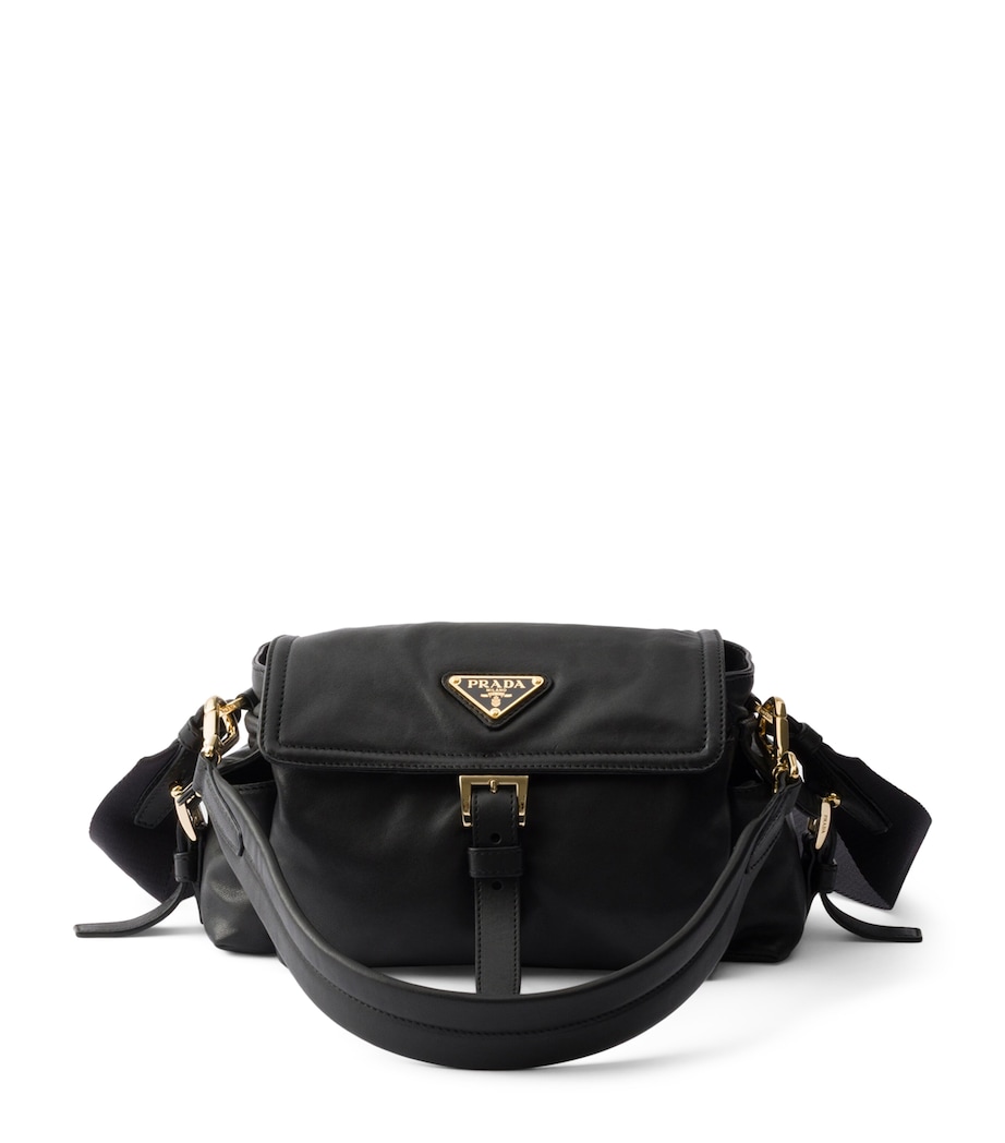 Prada Leather Explore Shoulder Bag Black Image 1