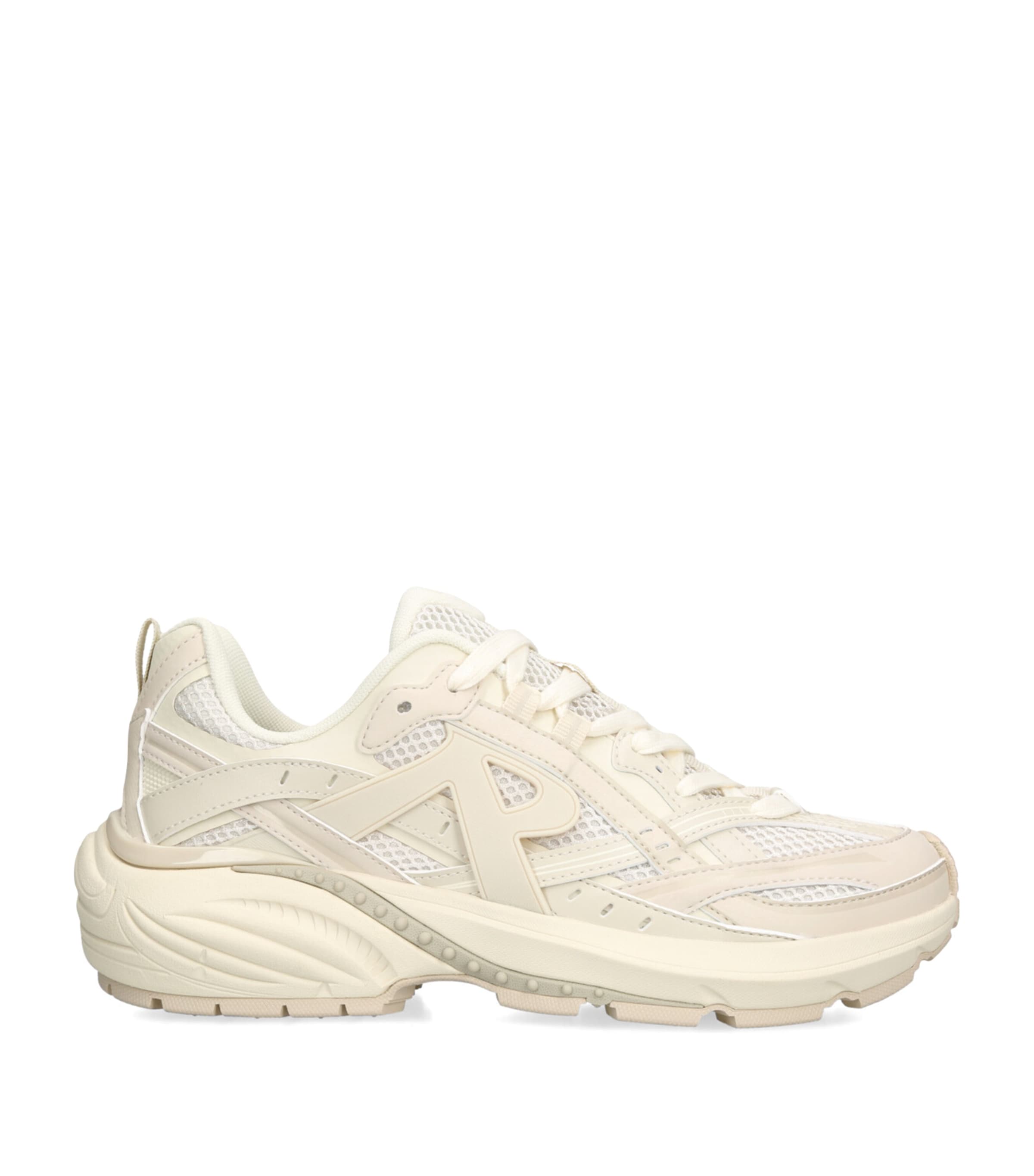 Shop Represent Storm Runner Sneakers In Beige