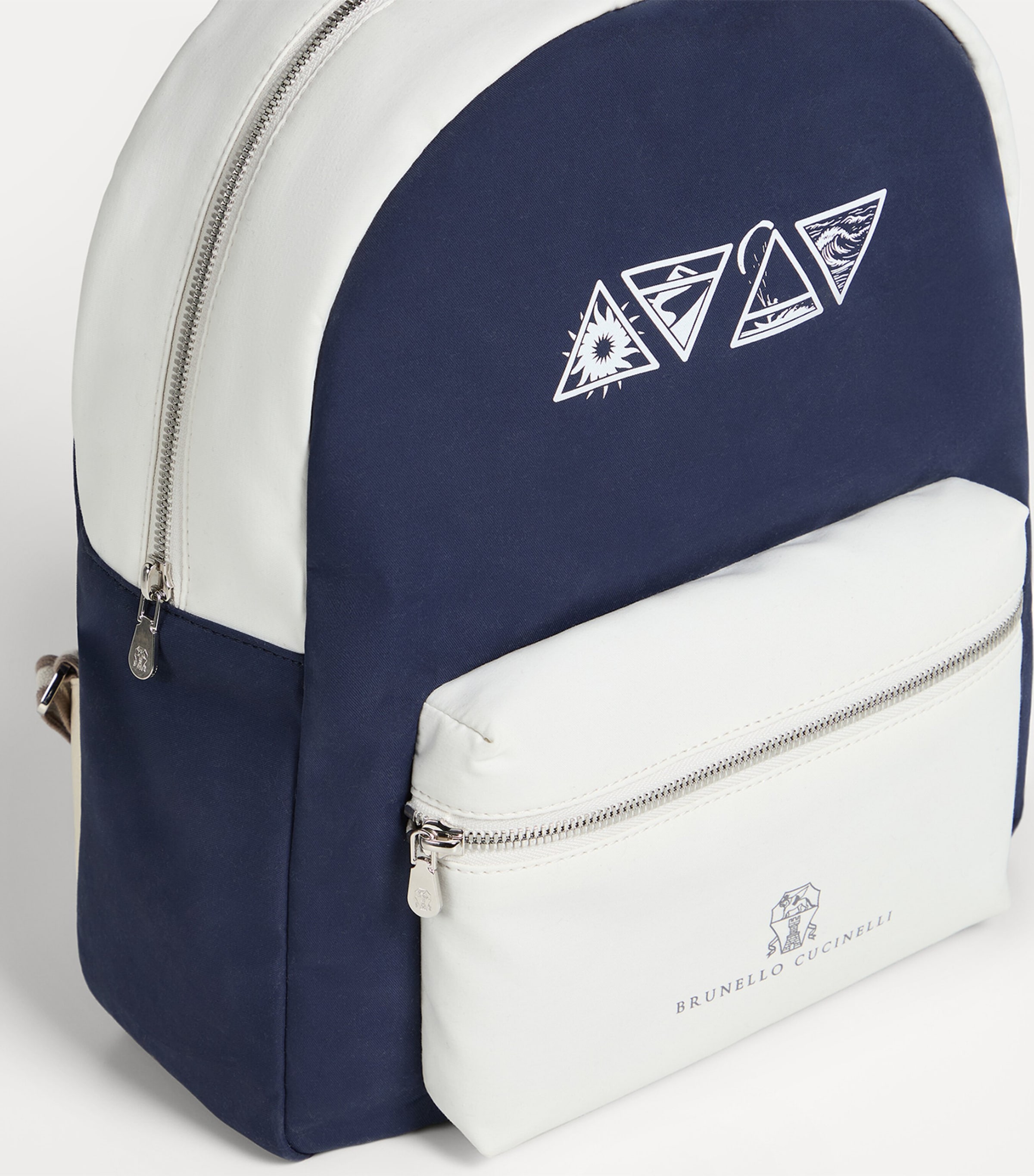 Brunello Cucinelli Kids Blue Technical Nylon Backpack | Harrods US