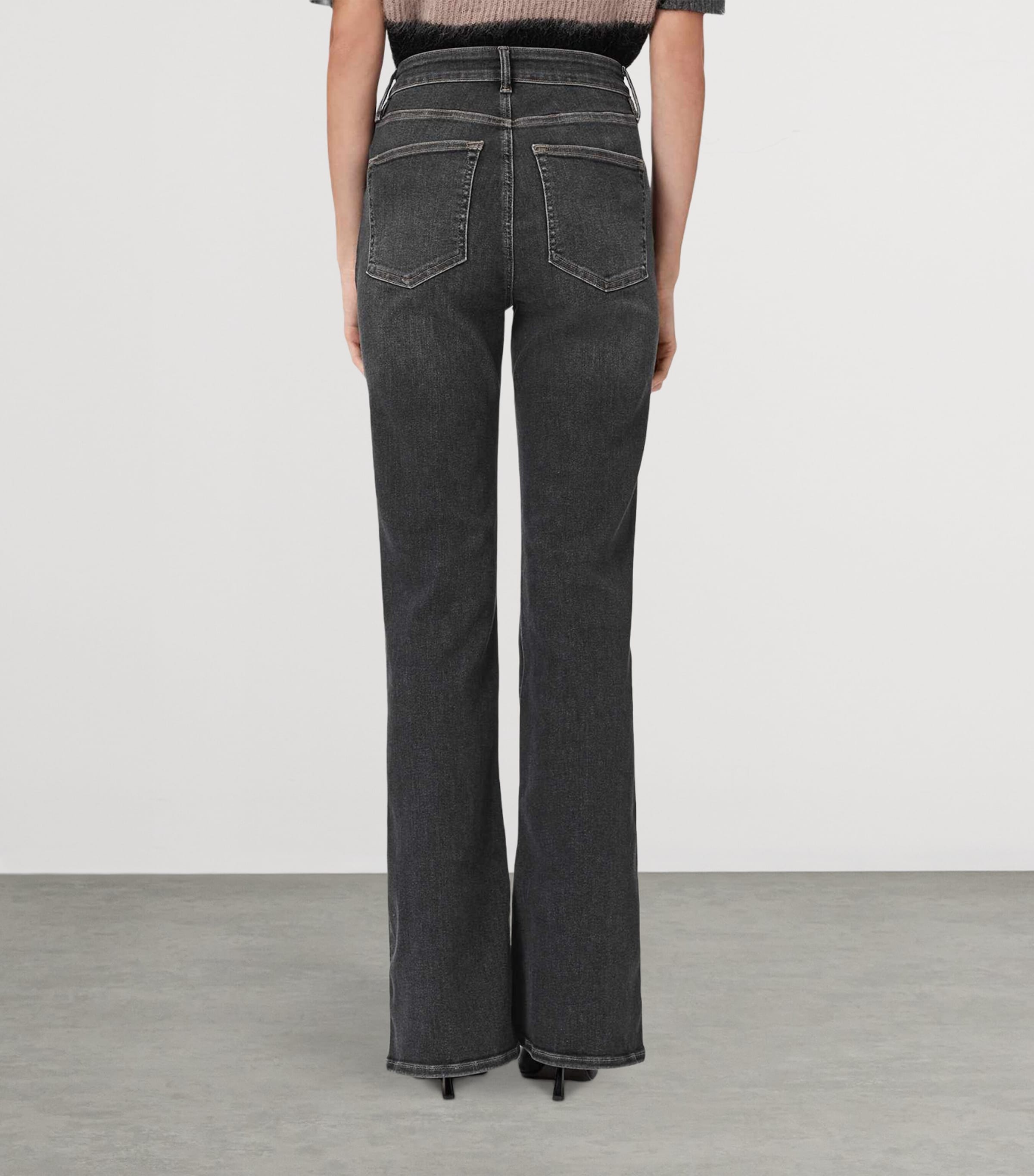 Maisie Flared Jeans WASHED GREY Image 6