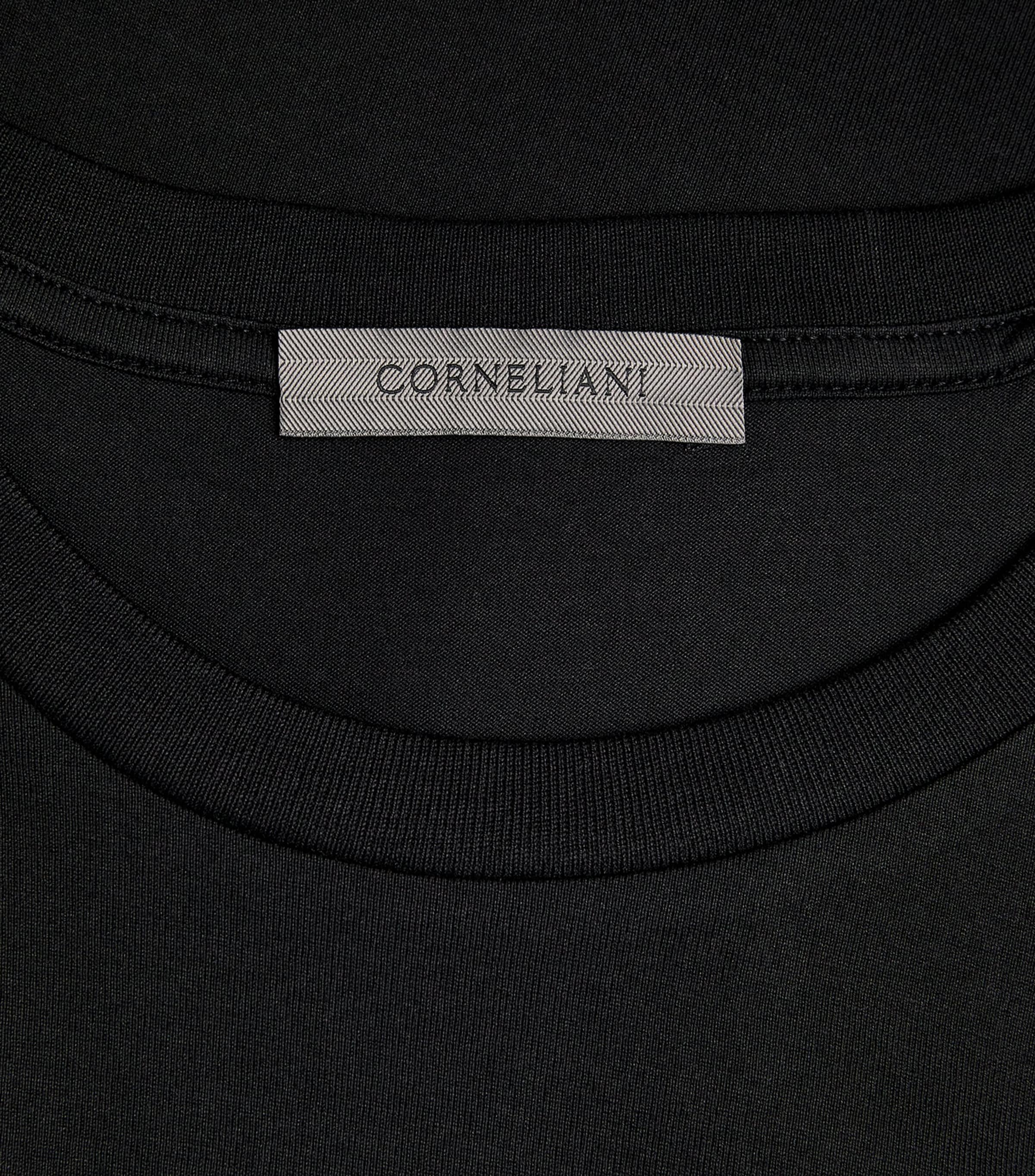 Corneliani Mens Cotton Short-Sleeve T-Shirt Black Image 5