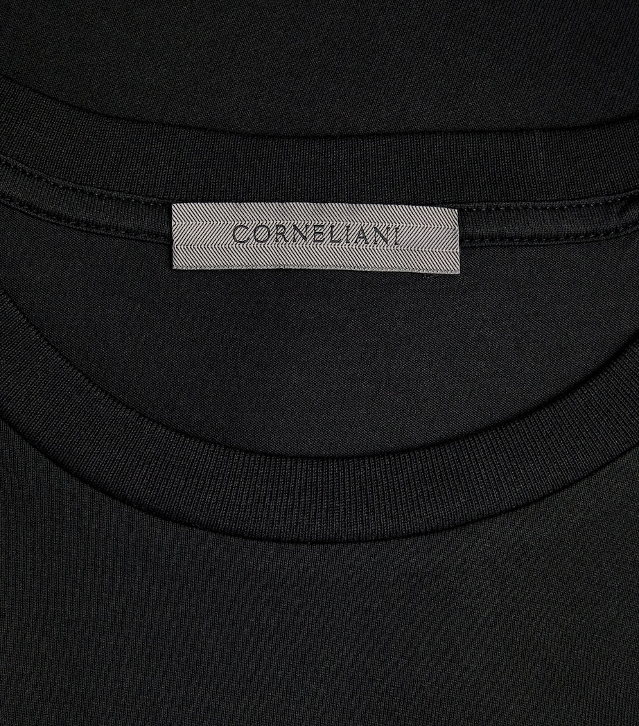 Cotton Short-Sleeve T-Shirt 032 BLACK Image 5