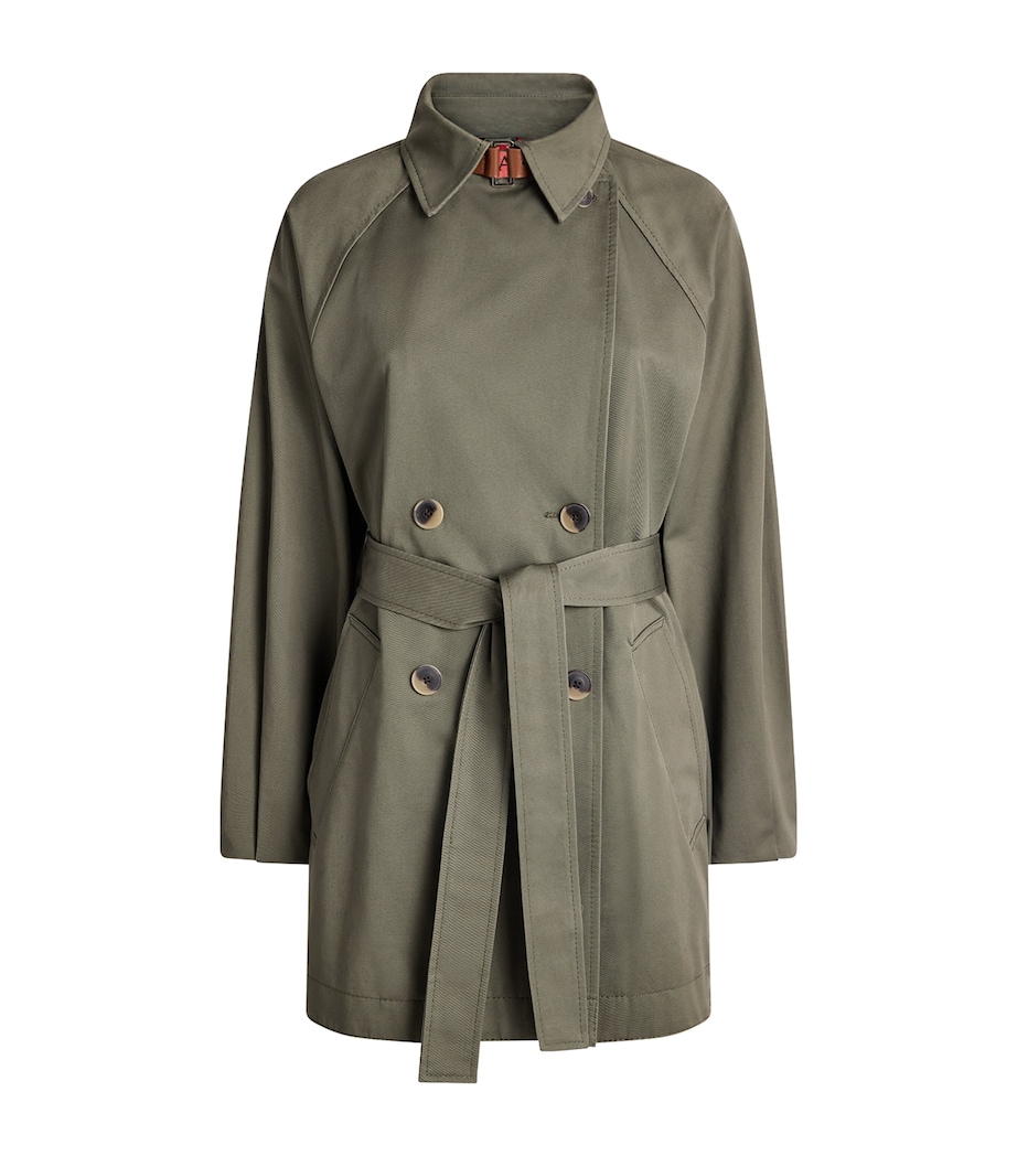Cotton Short Trench Coat KAKI Image 1