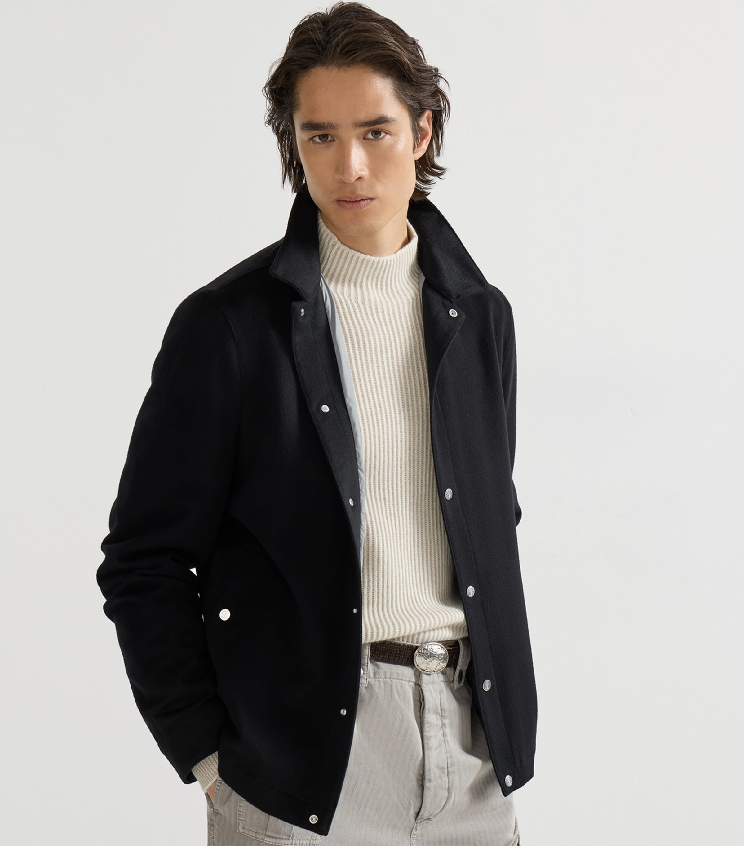 Brunello Cucinelli Mens Cashmere Shacket Image 4