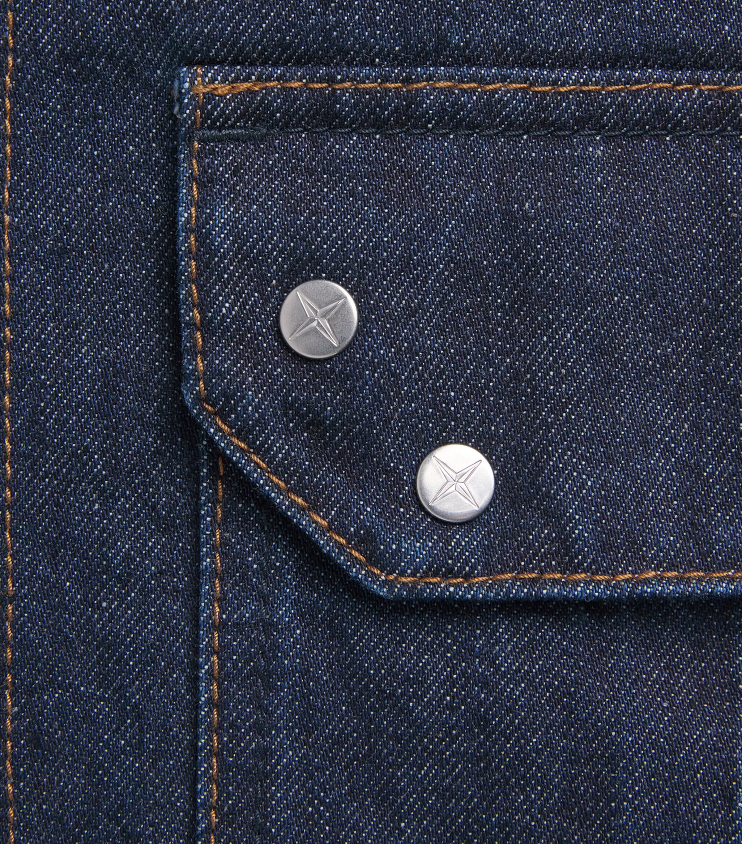 Stone Island Mens Denim Zip-Up Overshirt Image 6