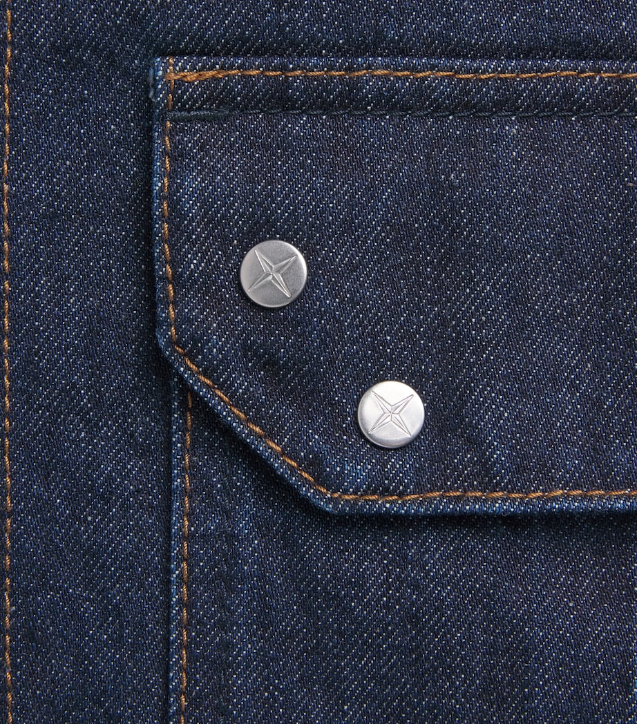 Stone Island Mens Denim Zip-Up Overshirt Image 6