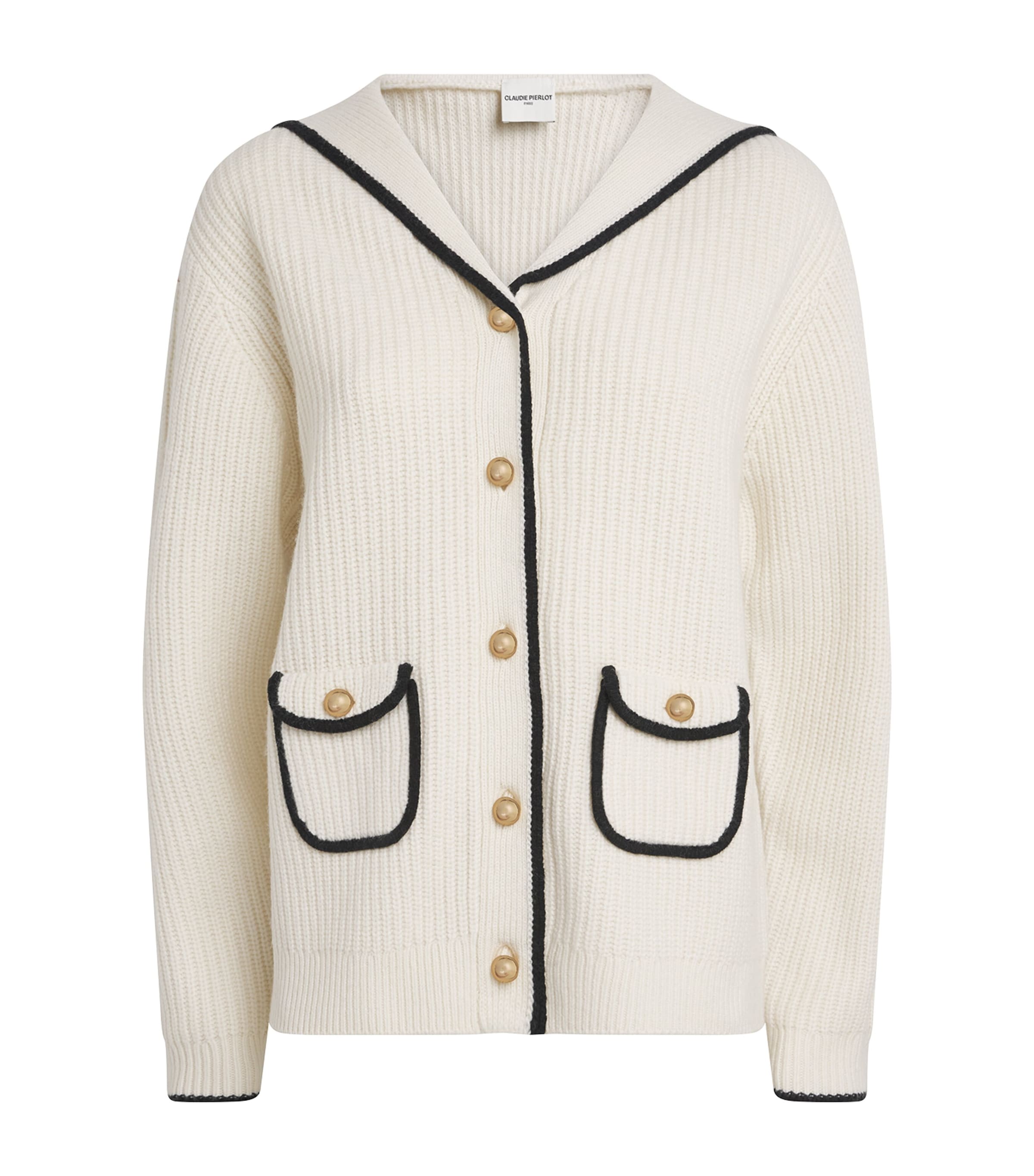 Claudie Pierlot Wool-blend Cardigan In Neutral