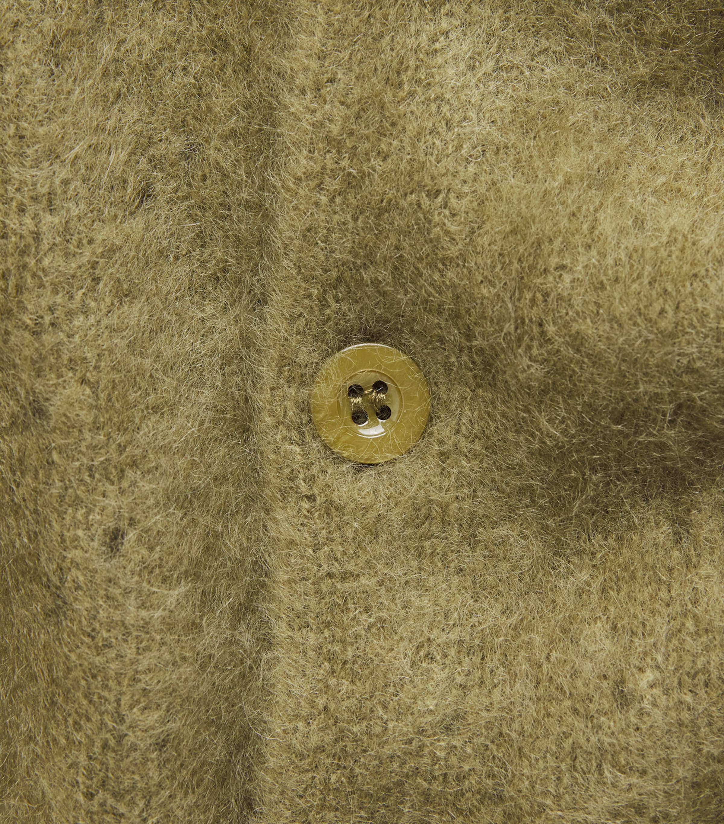 FRAME Womens Cashmere Short-Sleeve Cardigan Deep Olive Image 6