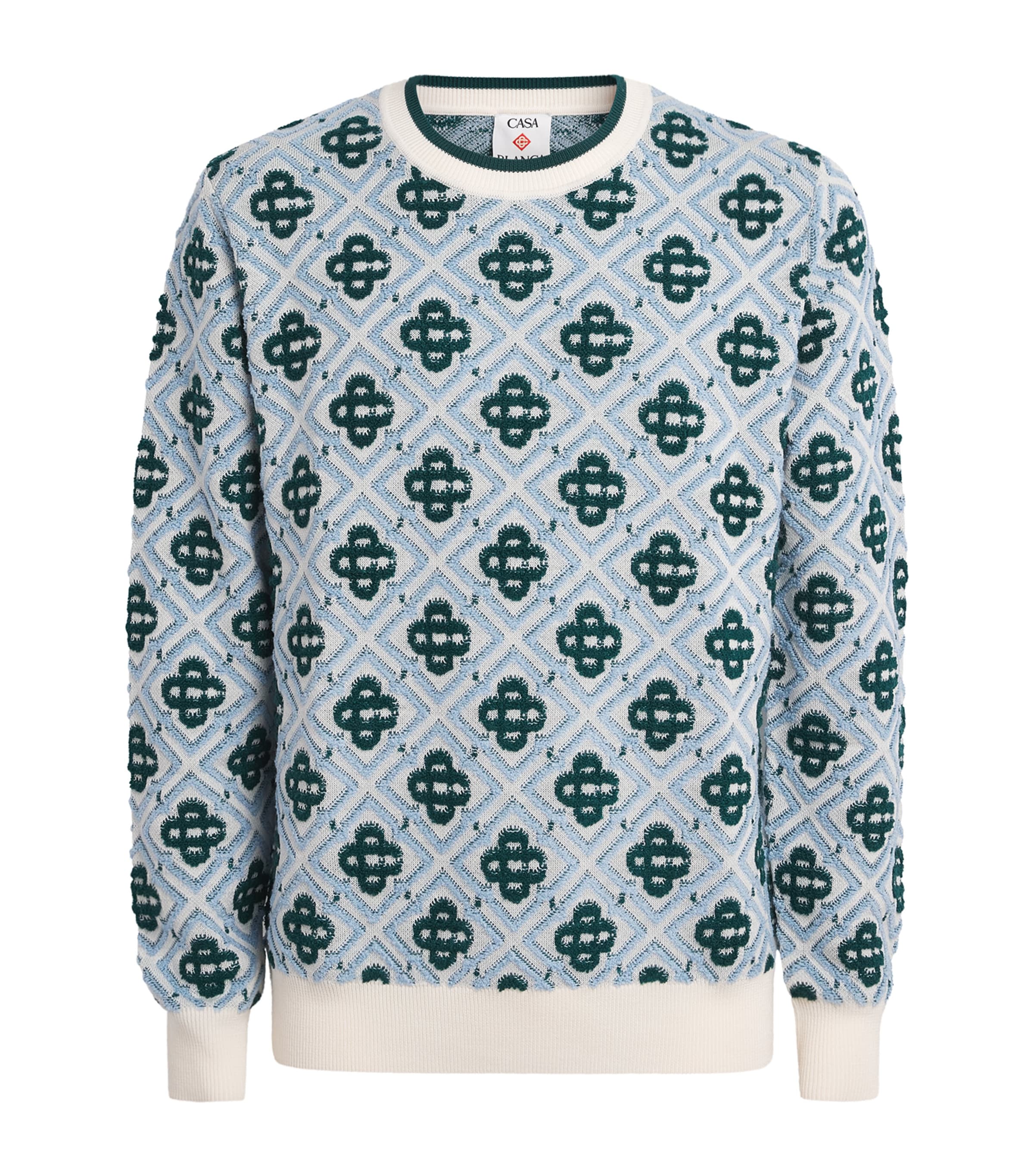 Casablanca Mens Wool Monogram Sweater Cc Monogram Image 1