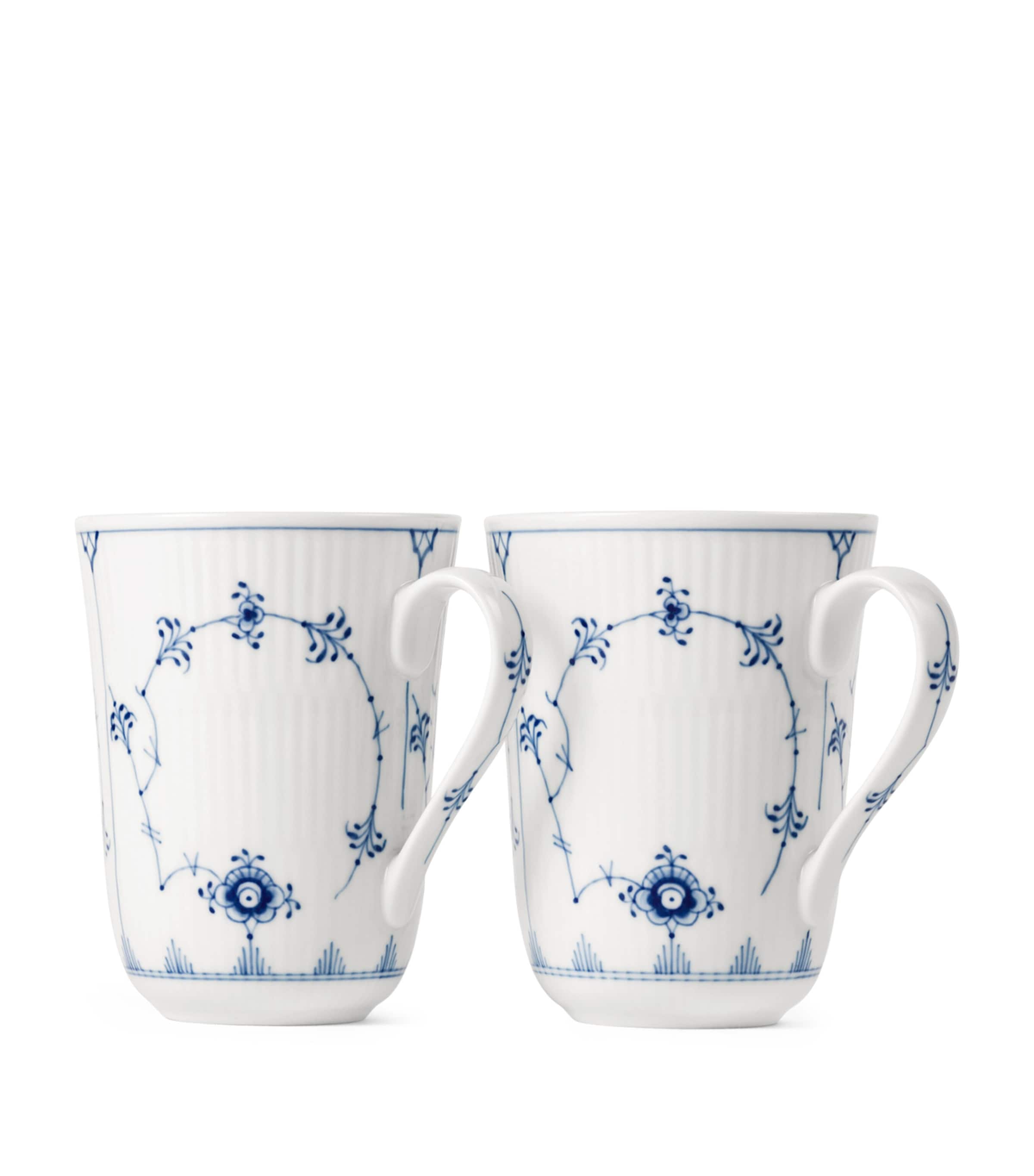 Royal Copenhagen Set of 2 Porcelain Fluted Cups (360ml) Blue Image 4