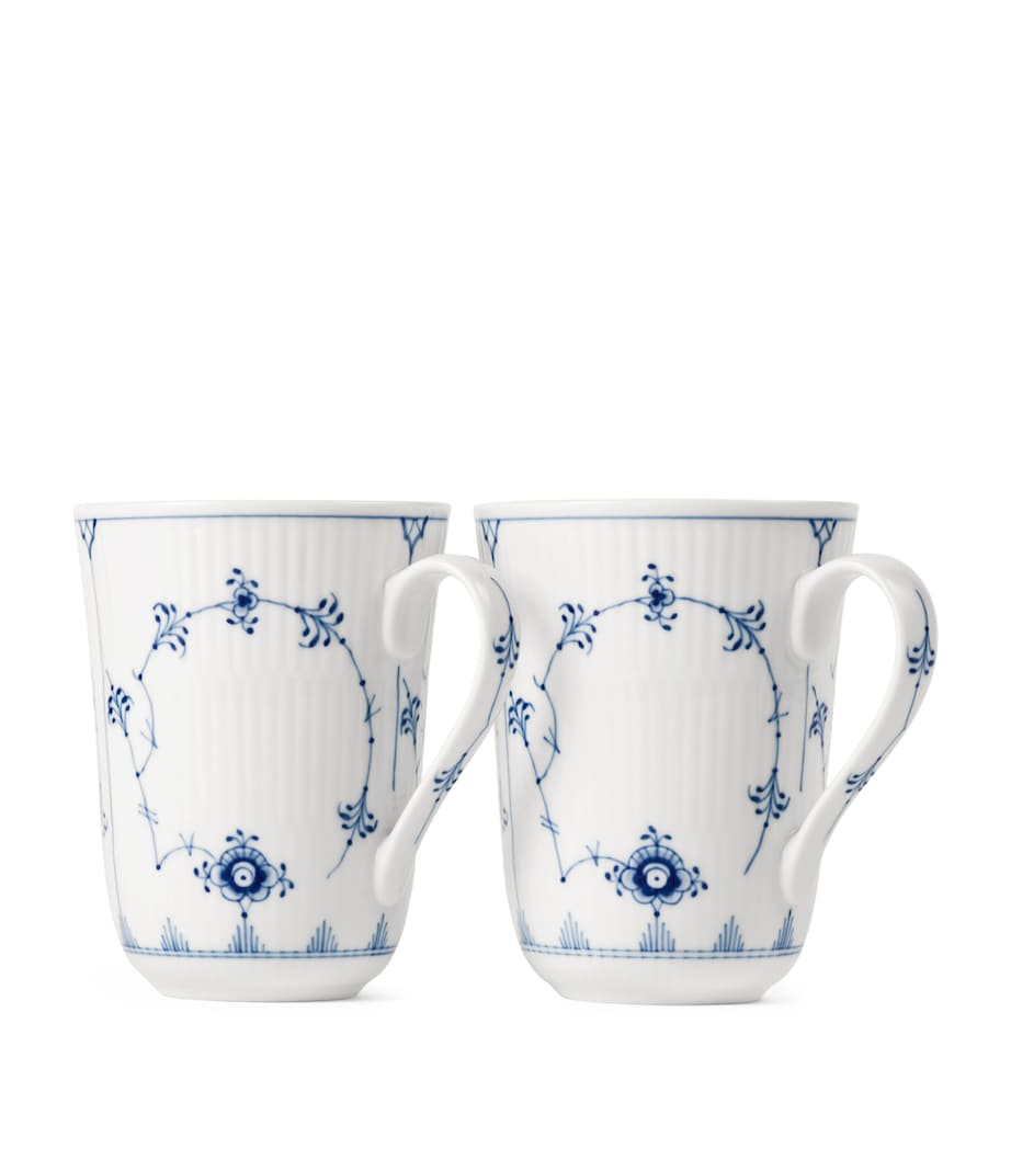 Royal Copenhagen Set of 2 Porcelain Fluted Cups (360ml) Blue Image 4