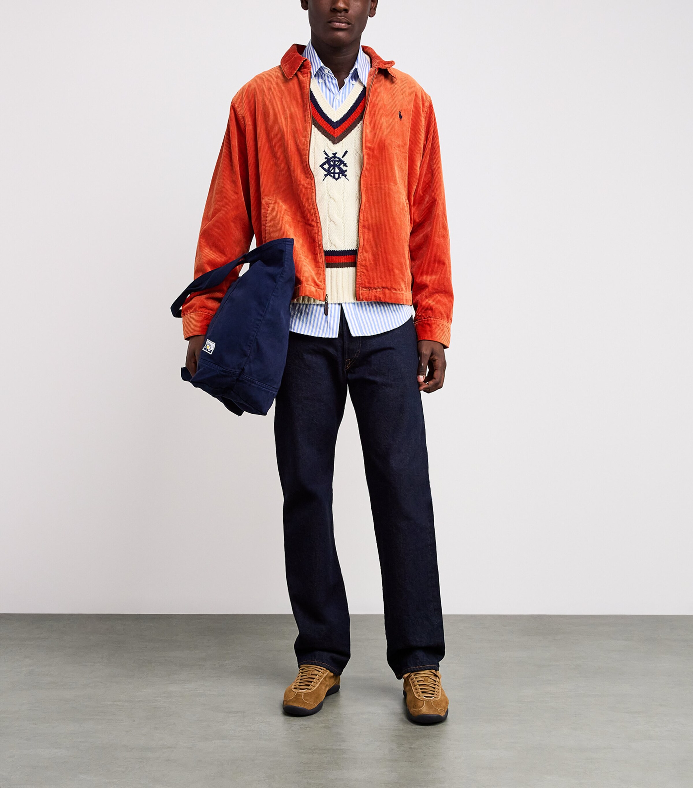 Cotton Corduroy Wynton Jacket ORANGE Image 2