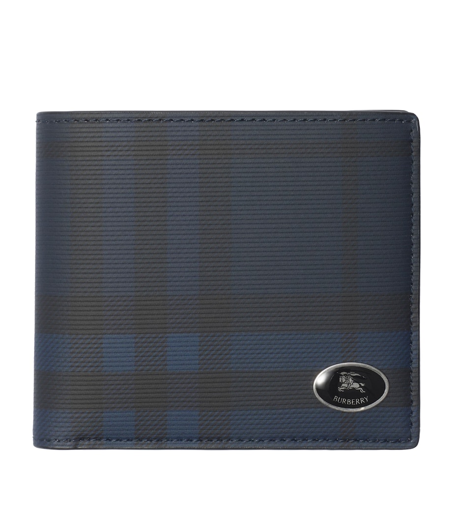 Check Bifold Coin Wallet NAVY Image 1