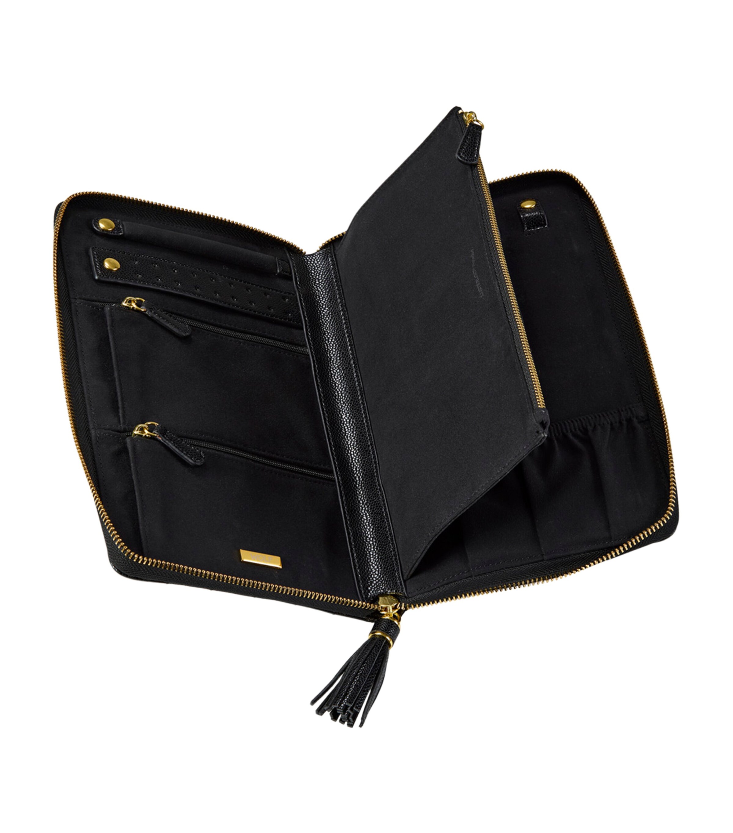 WOLF Large Lauren Portfolio Jewellery Case Black Image 3
